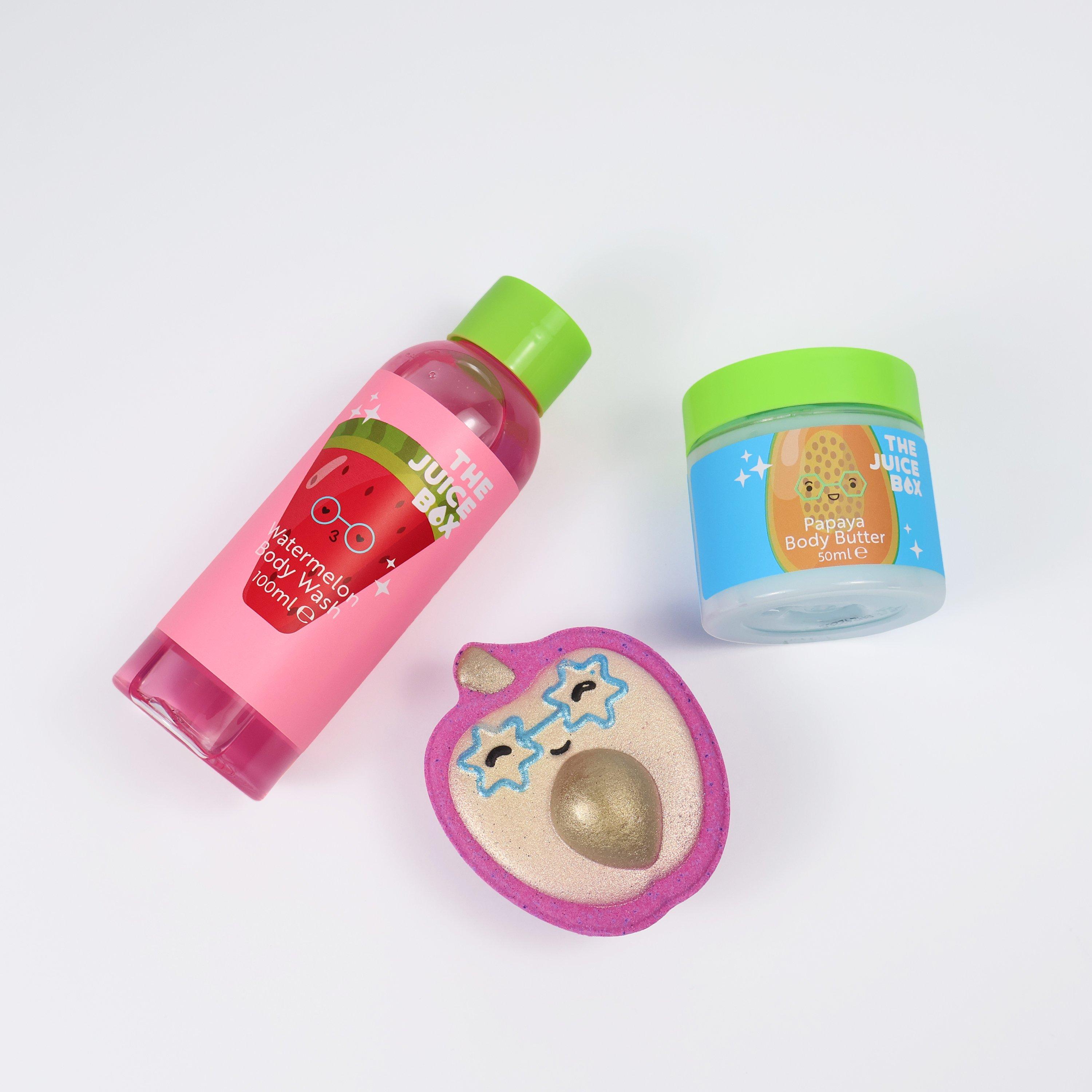 Meerkleurig - The Juice Box - The Juice Box Body 100ml Wash 50g Body Butter and 50g Bath Fizzer Gift Set - 3