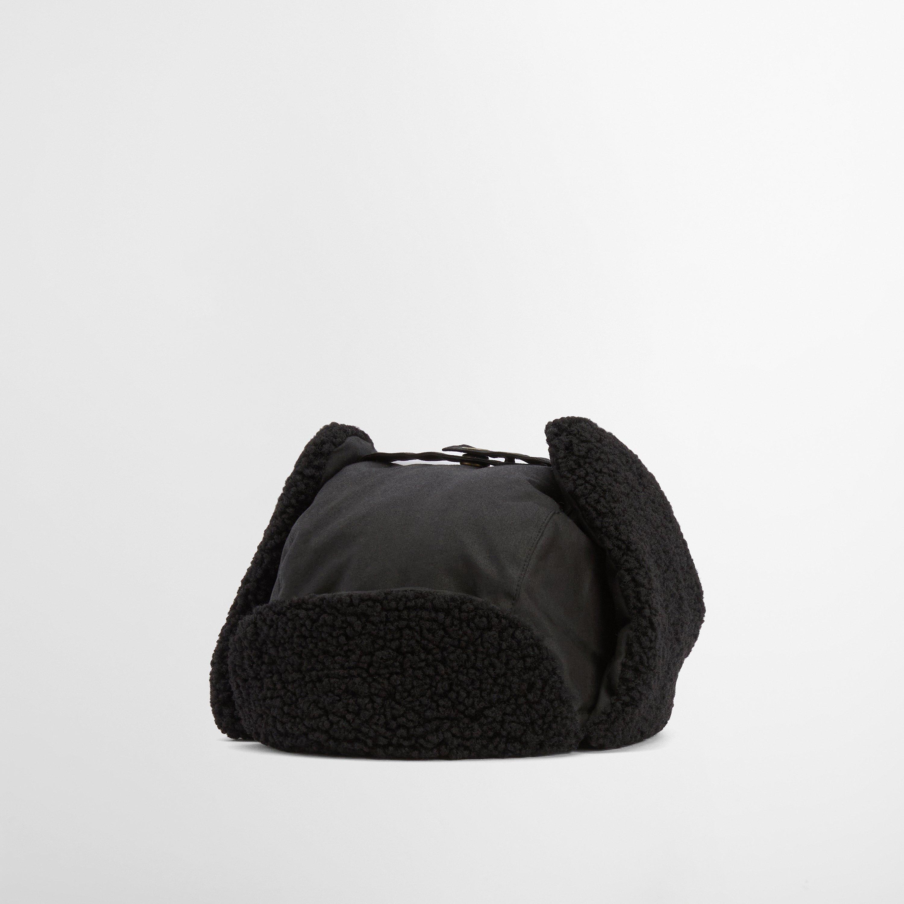 Black - Barbour - Morar Wax Trapper Hat - 1