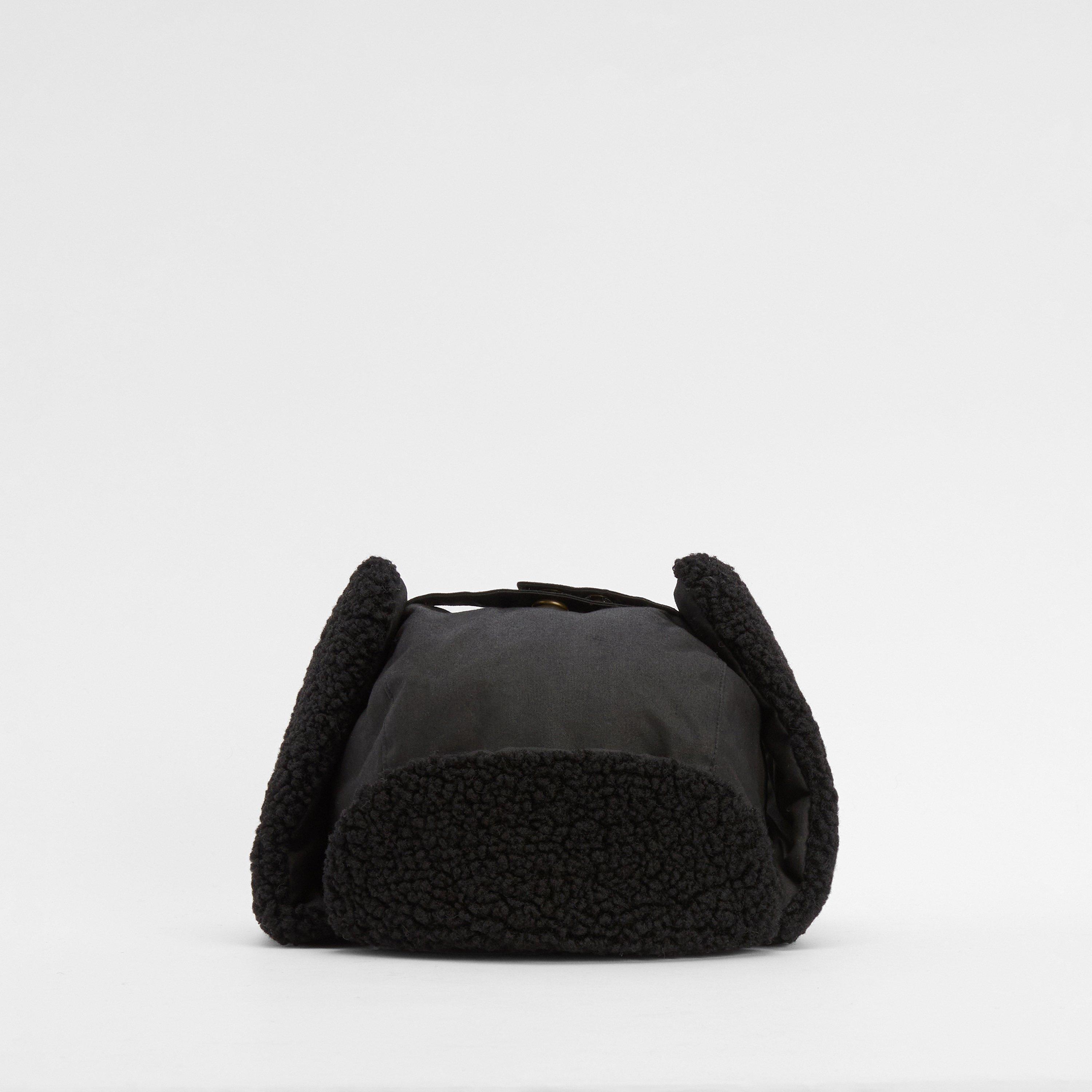 Black - Barbour - Morar Wax Trapper Hat - 3