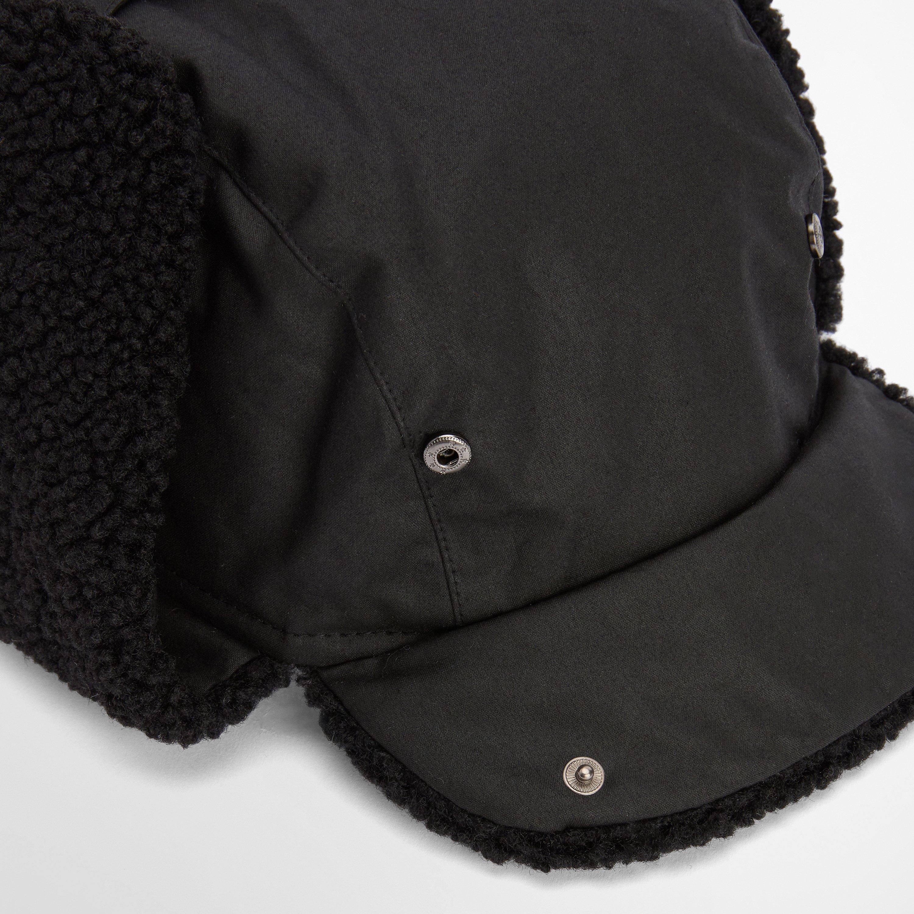 Black - Barbour - Morar Wax Trapper Hat - 5