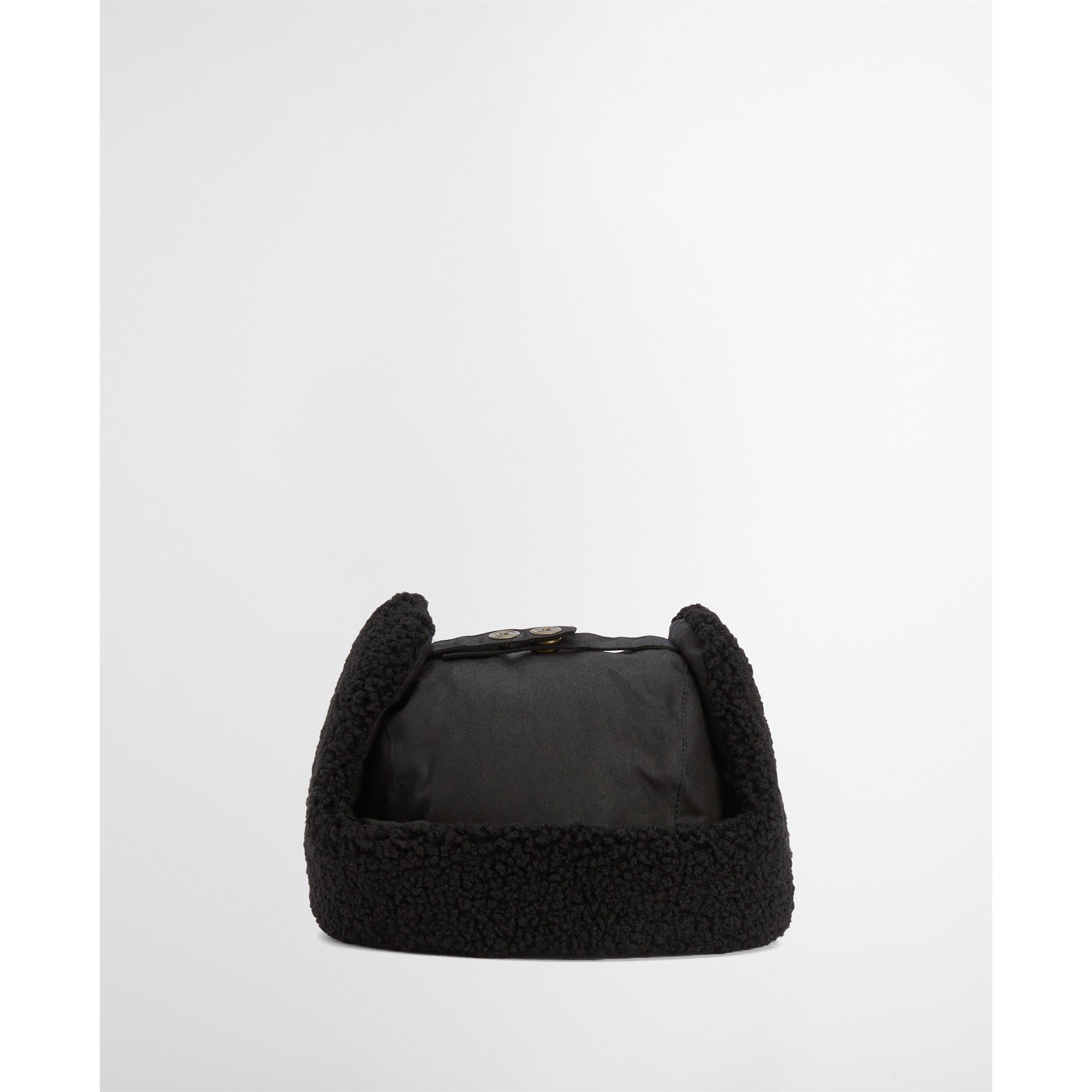 Black - Barbour - Morar Waxed Trapper Hat - 2