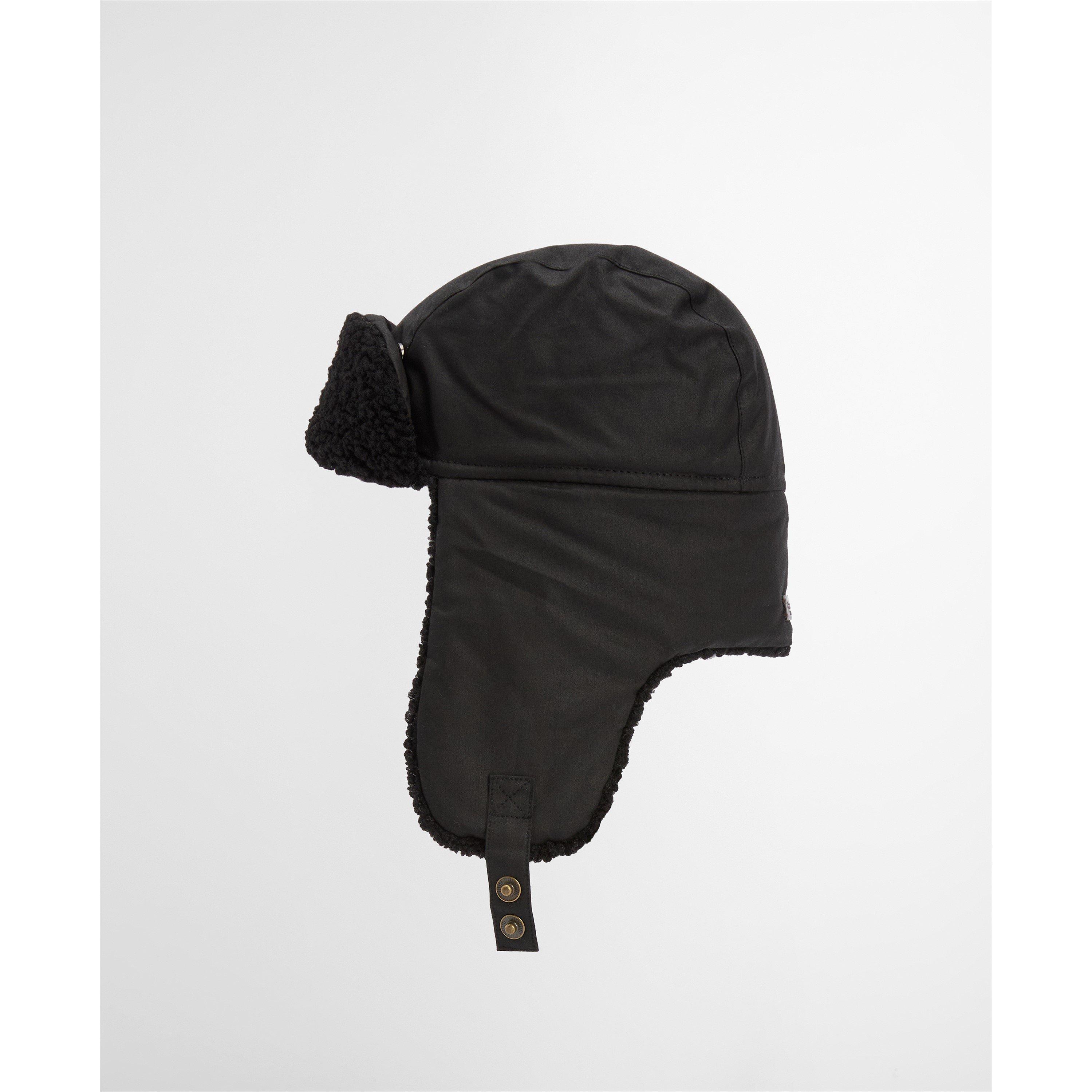 Black - Barbour - Morar Waxed Trapper Hat - 7