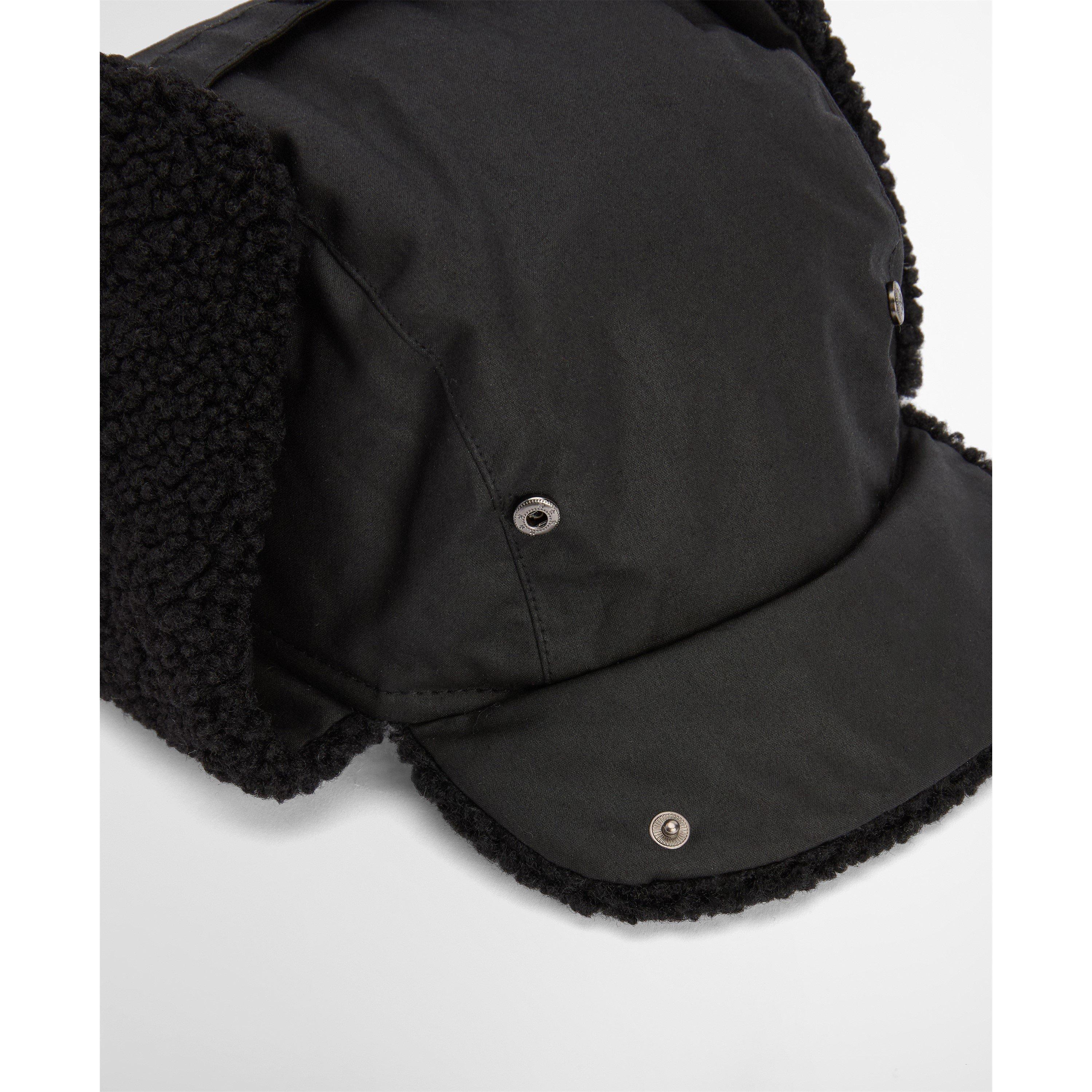 Black - Barbour - Morar Waxed Trapper Hat - 4