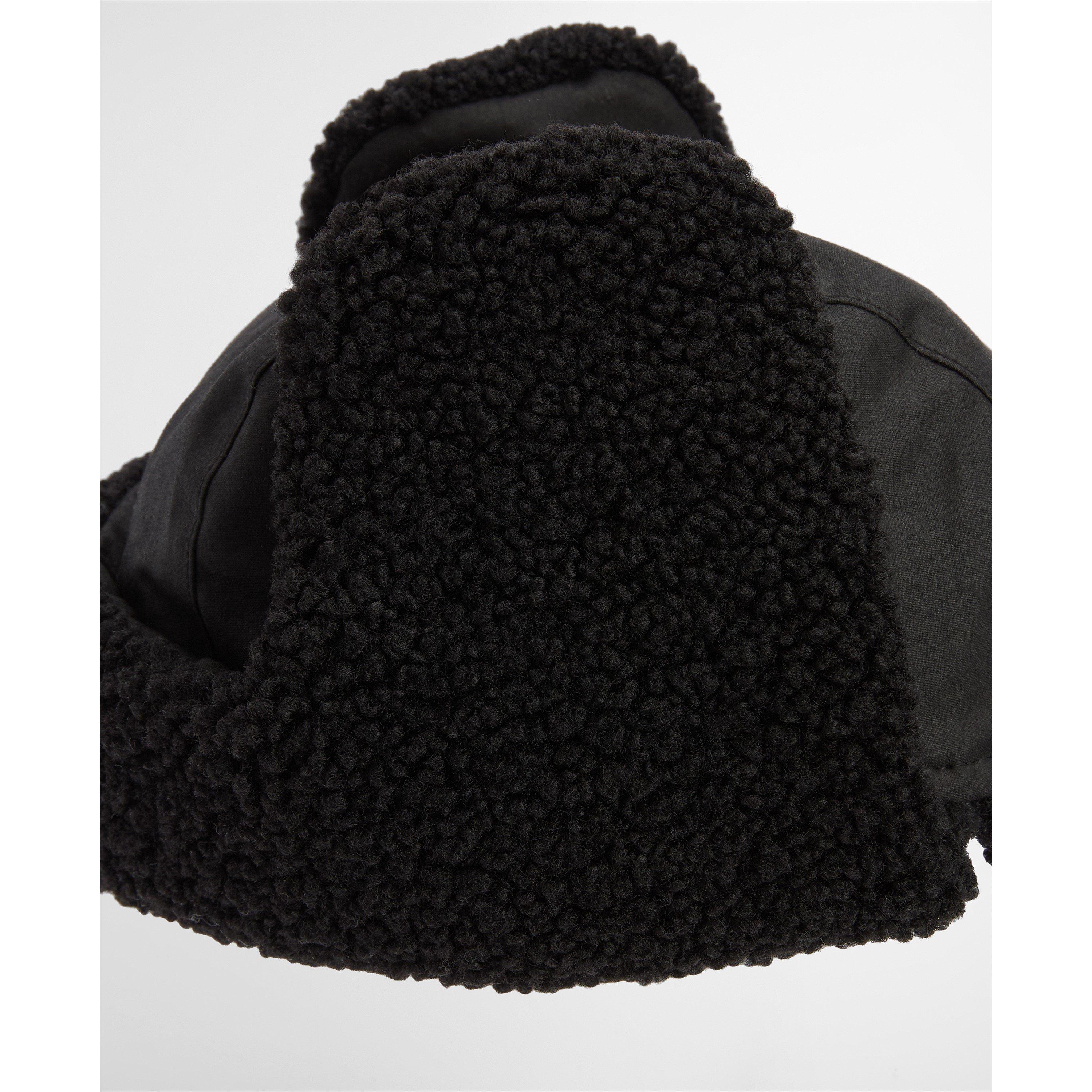 Black - Barbour - Morar Waxed Trapper Hat - 5