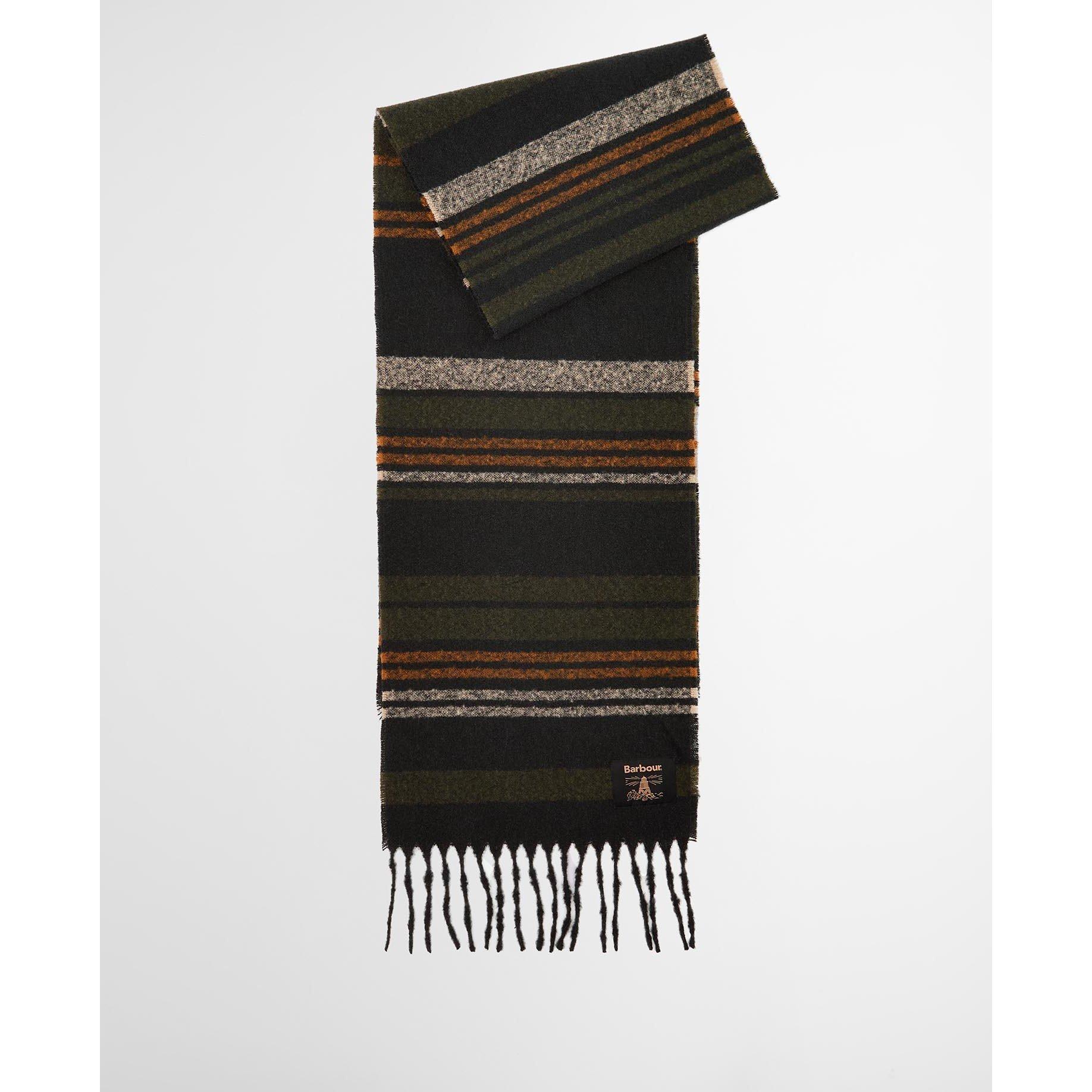 Forest Green - Barbour - Alston Stripe Scarf - 1