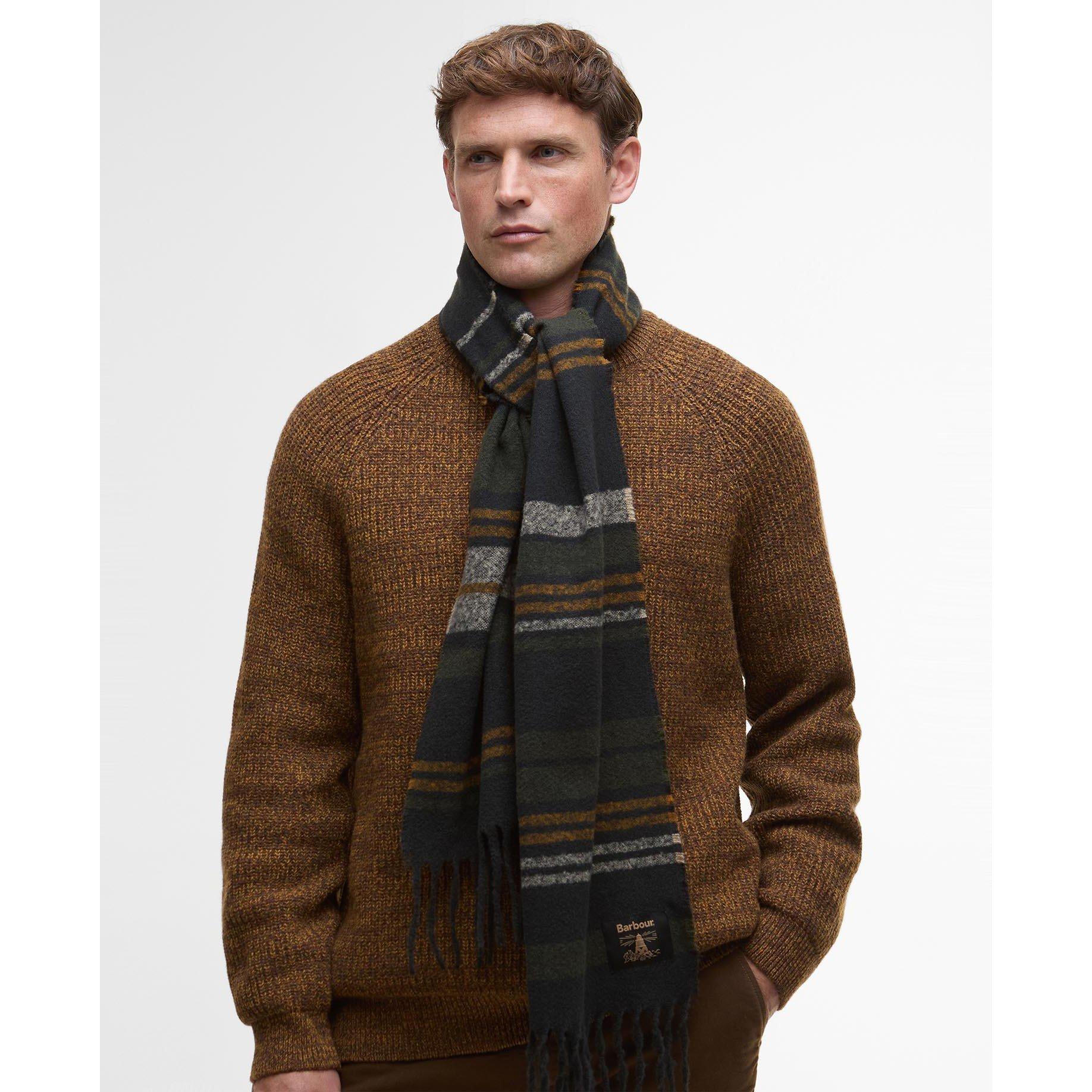 Forest Green - Barbour - Alston Stripe Scarf - 5