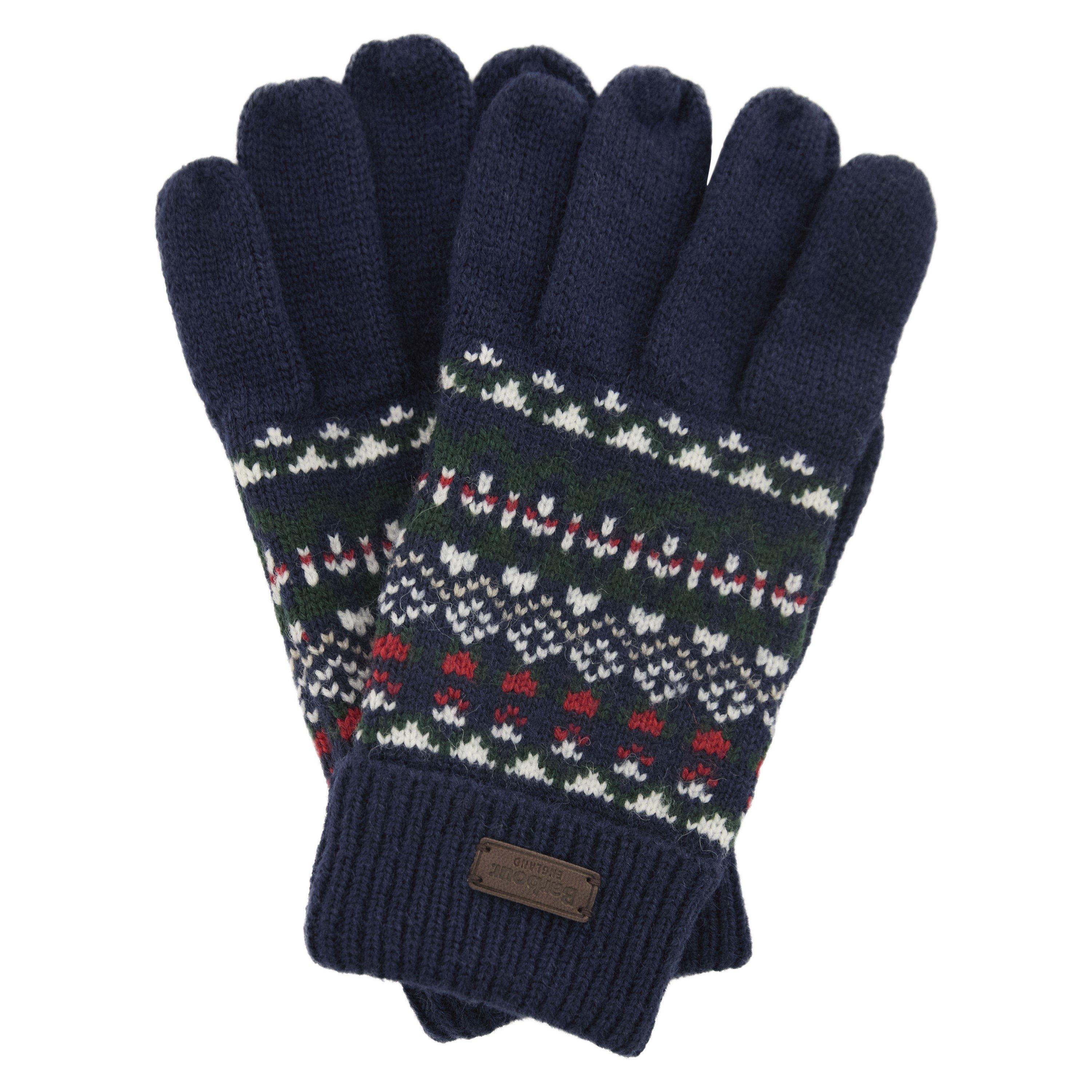 Navy/Evergreen - Barbour - Marlow FairIsle Knitted Gloves - 1