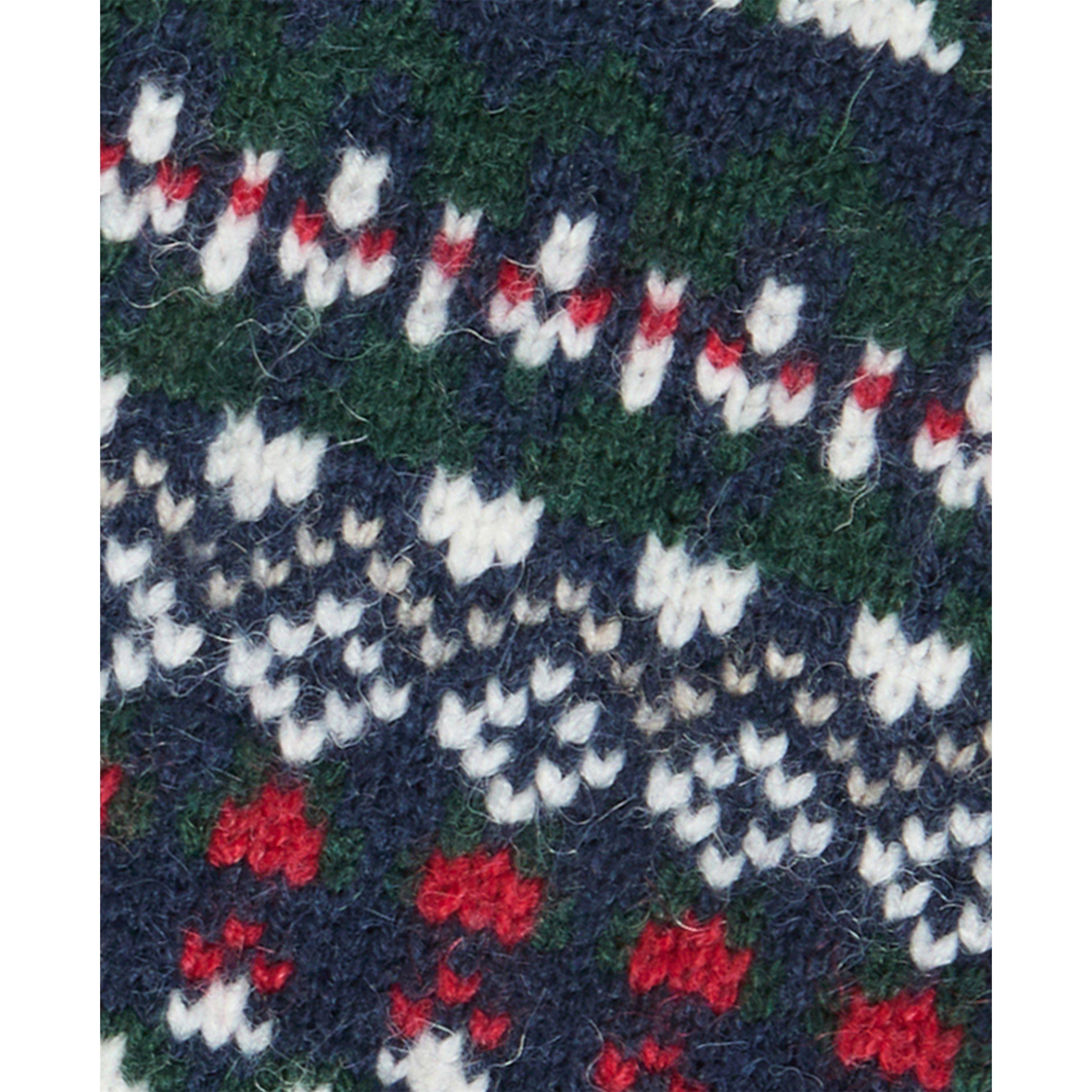 Navy/Evergreen - Barbour - Marlow FairIsle Knitted Gloves - 2