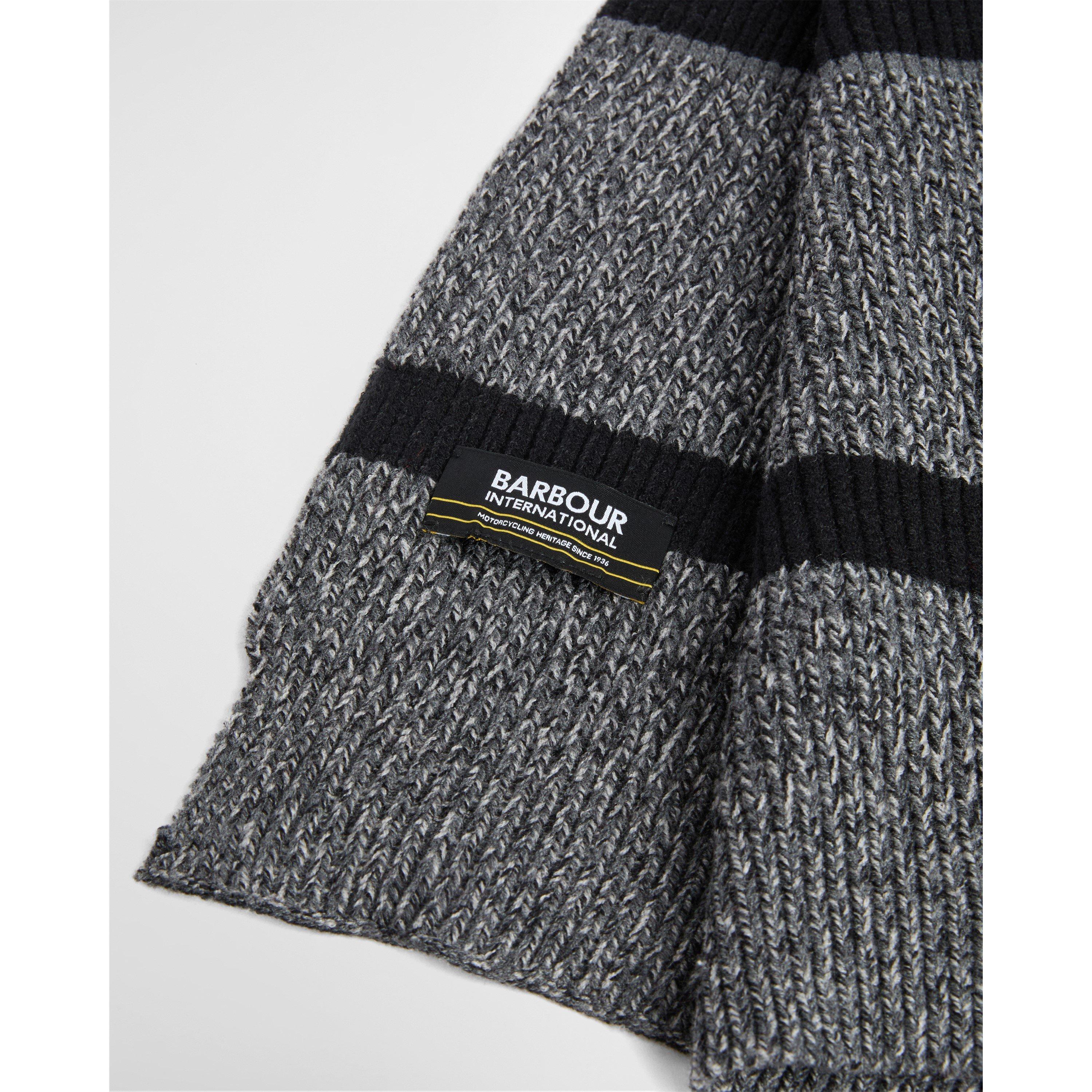 Black/Grey - Barbour International - Boston Beanie & Scarf Gift Set - 5