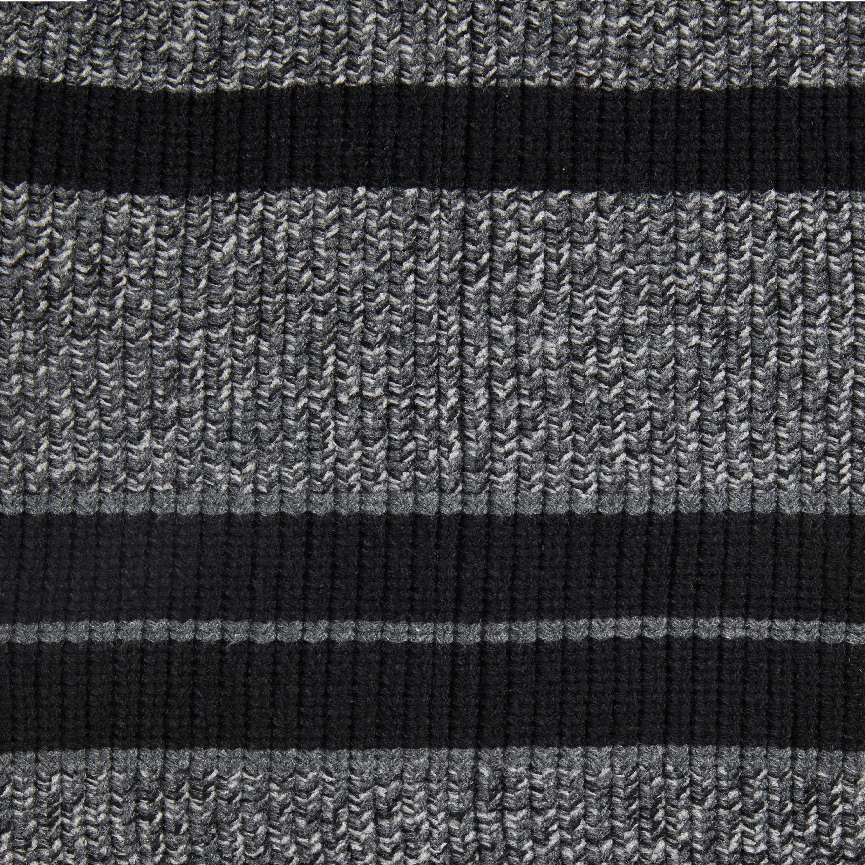 Black/Grey - Barbour International - Boston Beanie & Scarf Gift Set - 7
