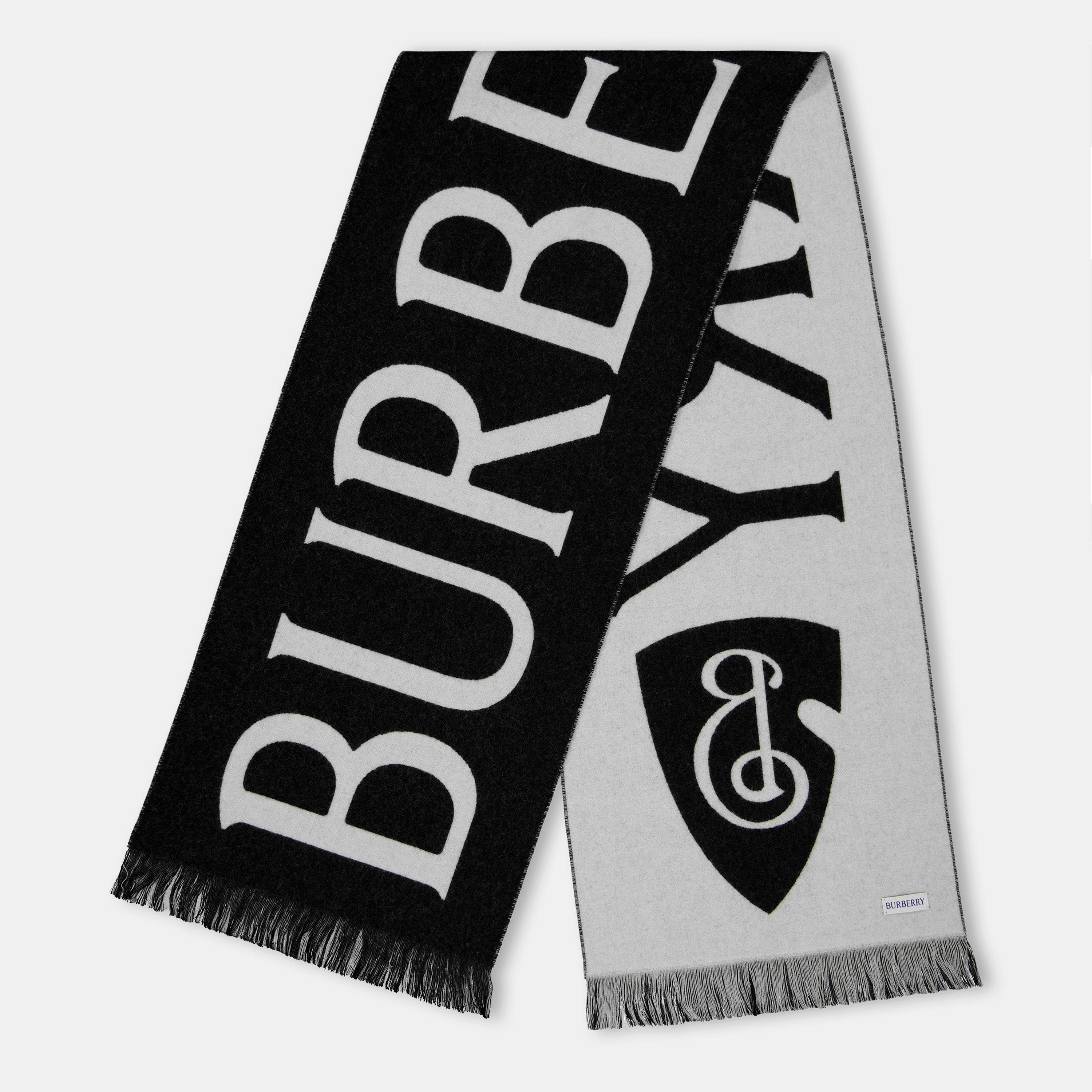 Burberry Football Logo-Intarsia Scarf | Flannels