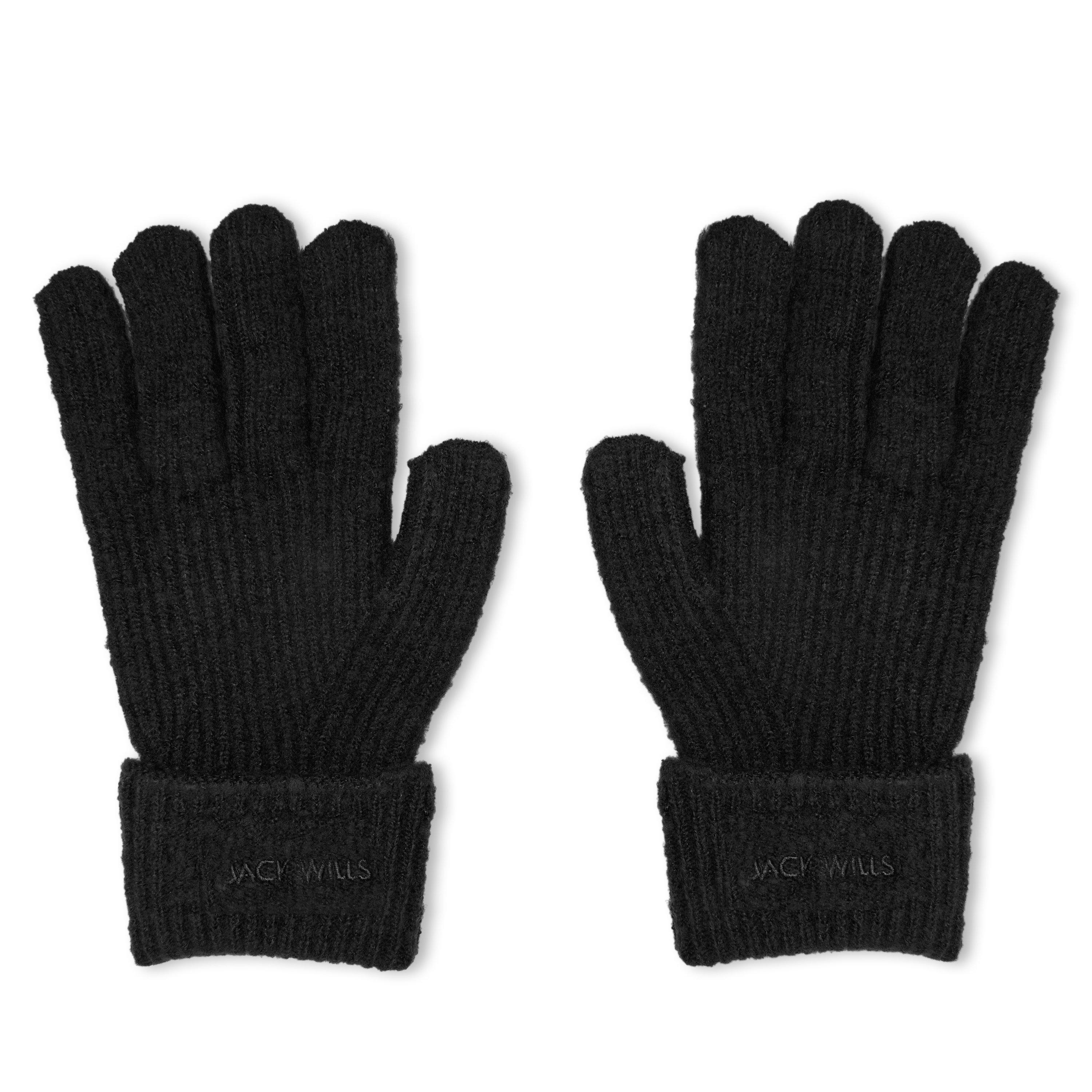 Preto - Jack Wills - Adults Knitted Fleece Gloves - 1