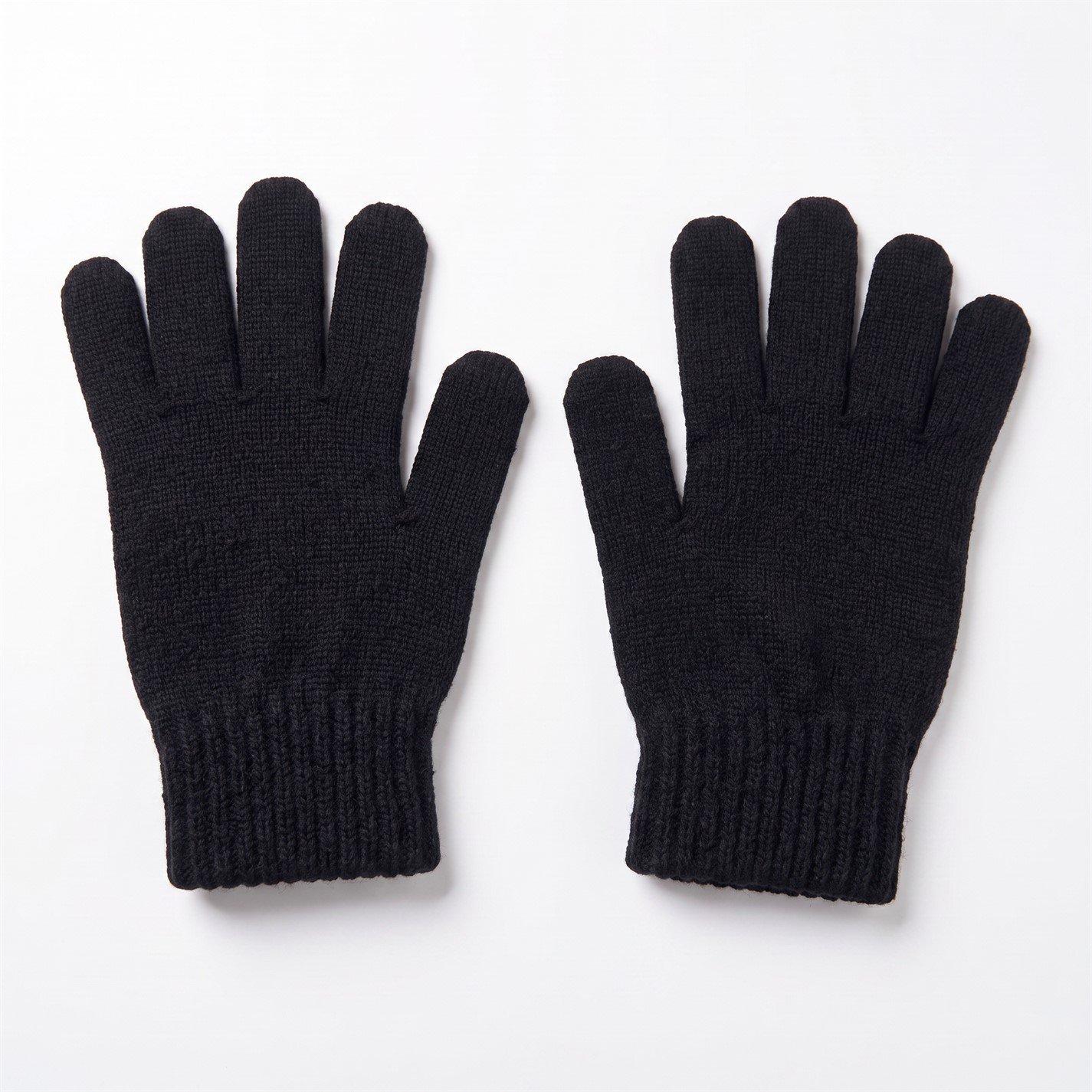 Schwarz - Jack Wills - Adults Knitted Fleece Gloves - 2