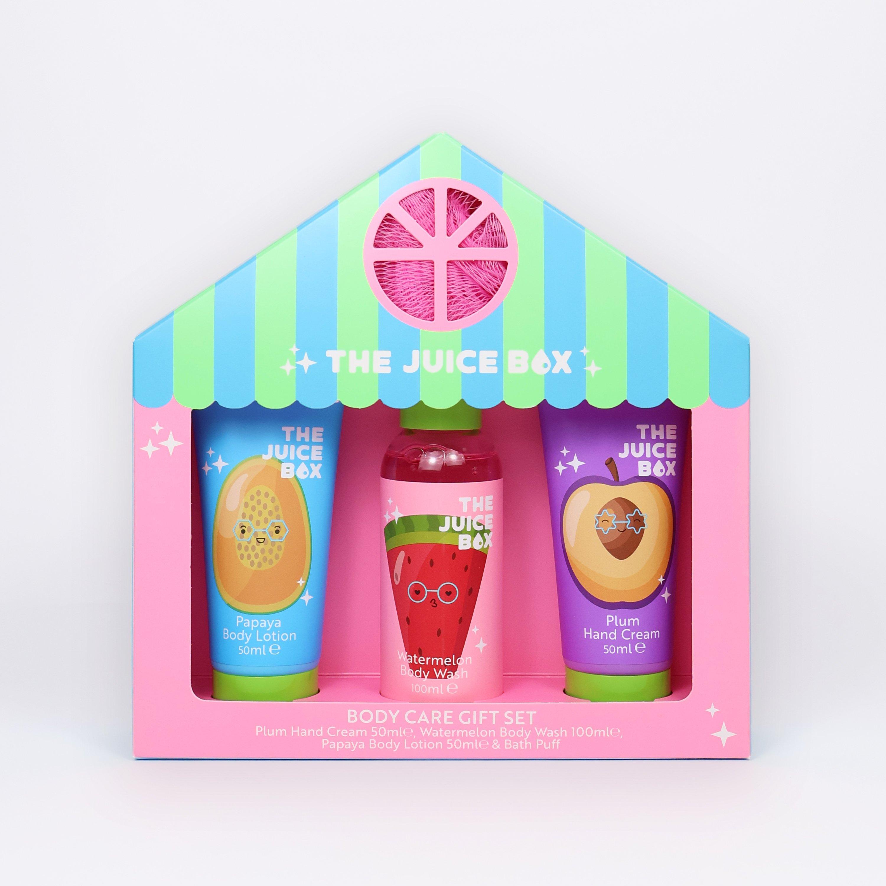 Multi - The Juice Box - The Juice Box Bodywash Body Lotion and Hand Cream Gift Set with Bath Puff - 1