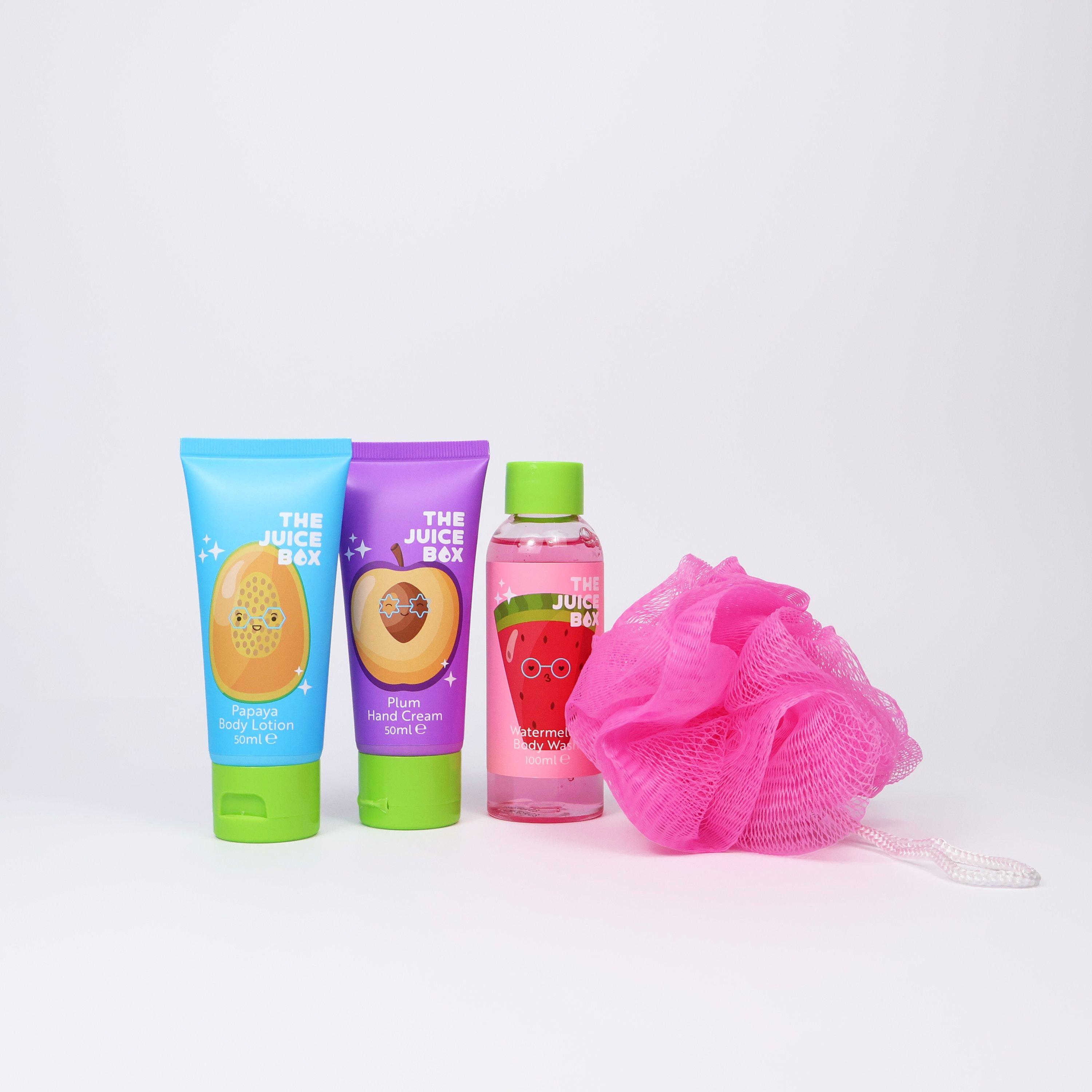 Multi - The Juice Box - The Juice Box Bodywash Body Lotion and Hand Cream Gift Set with Bath Puff - 2