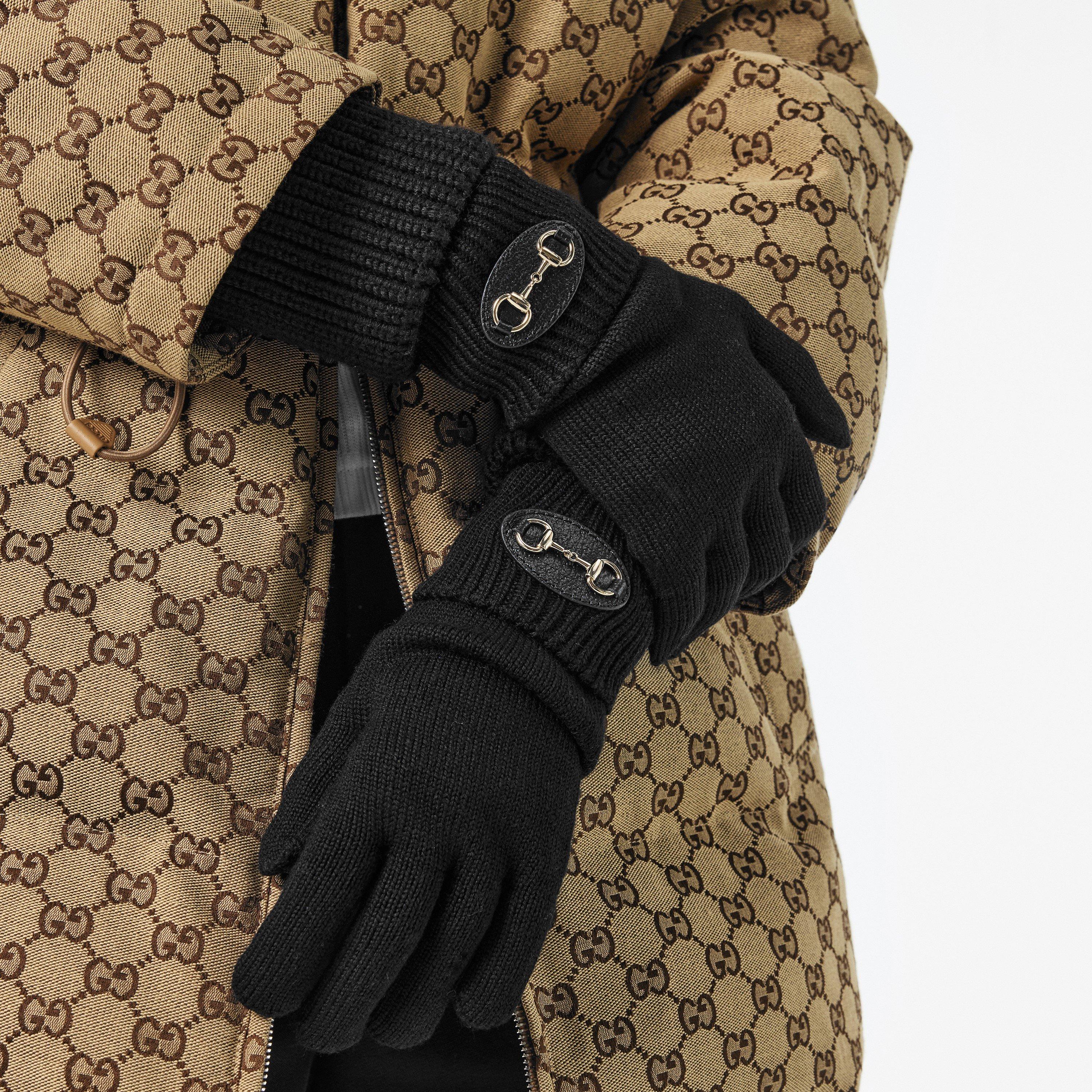 Black - Gucci - Women's Knitted Gloves - 3