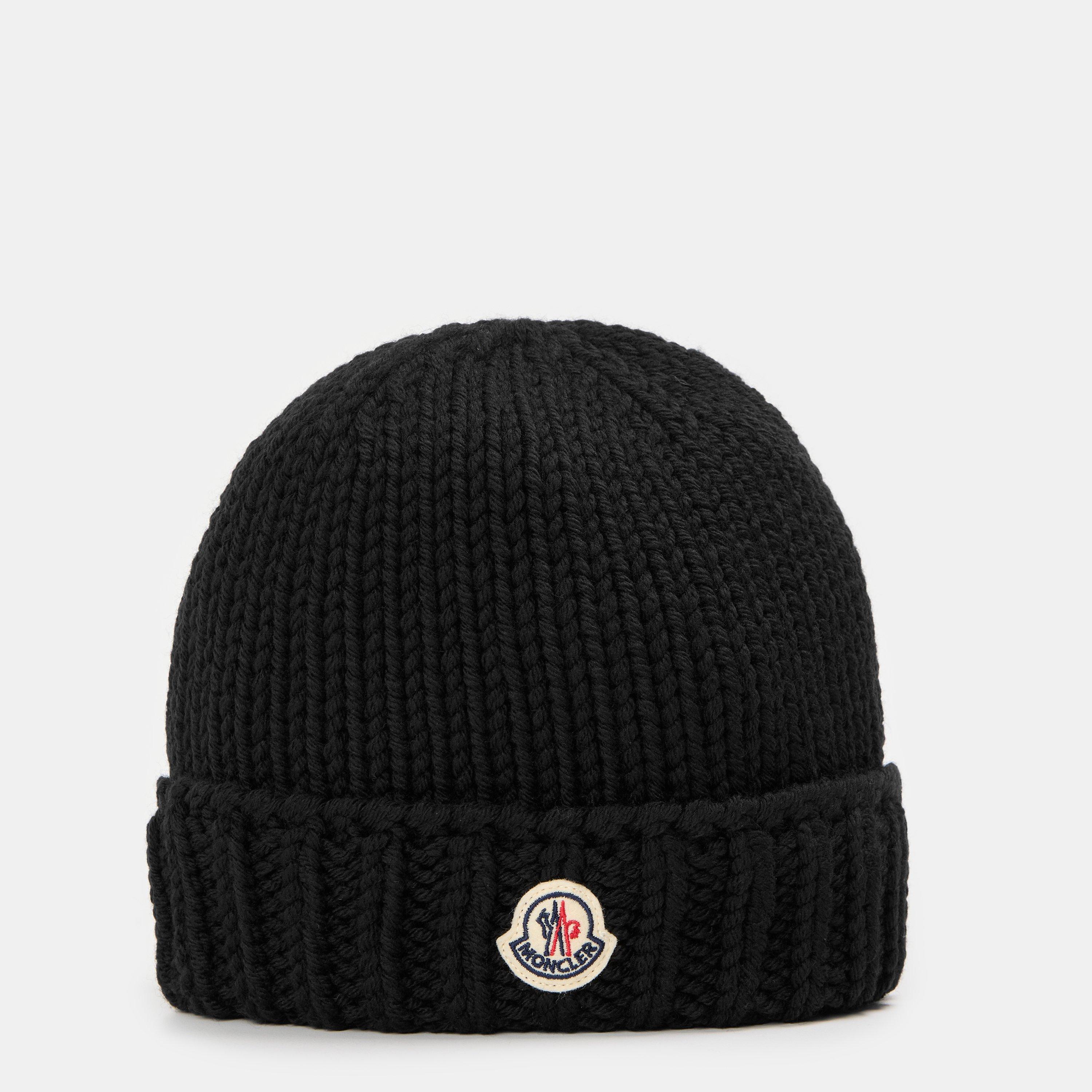 Moncler Kids' Knitted Beanie - Black 999 - S