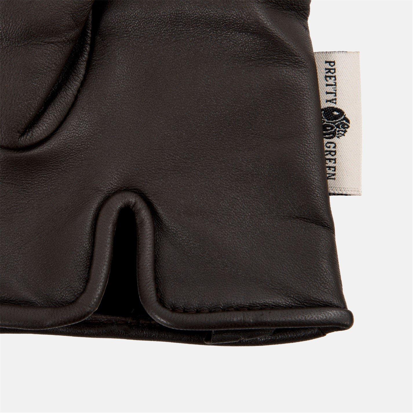 Brown - Pretty Green - Mens Leather Glove - 3