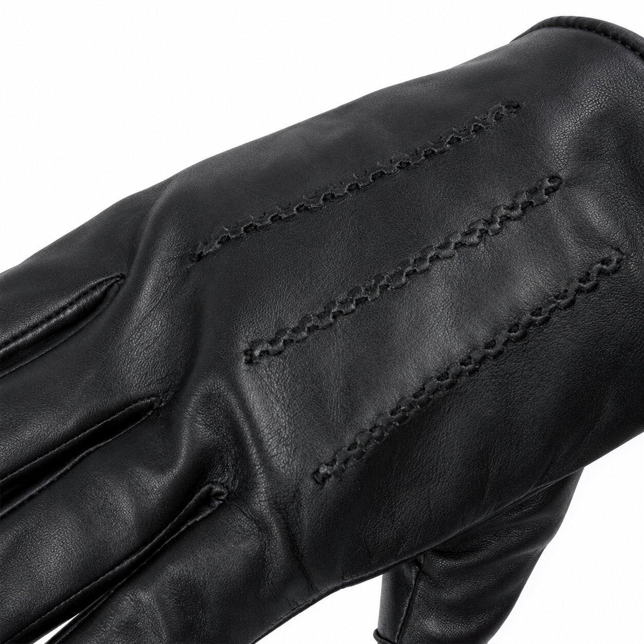Black - Pretty Green - Mens Leather Glove - 5