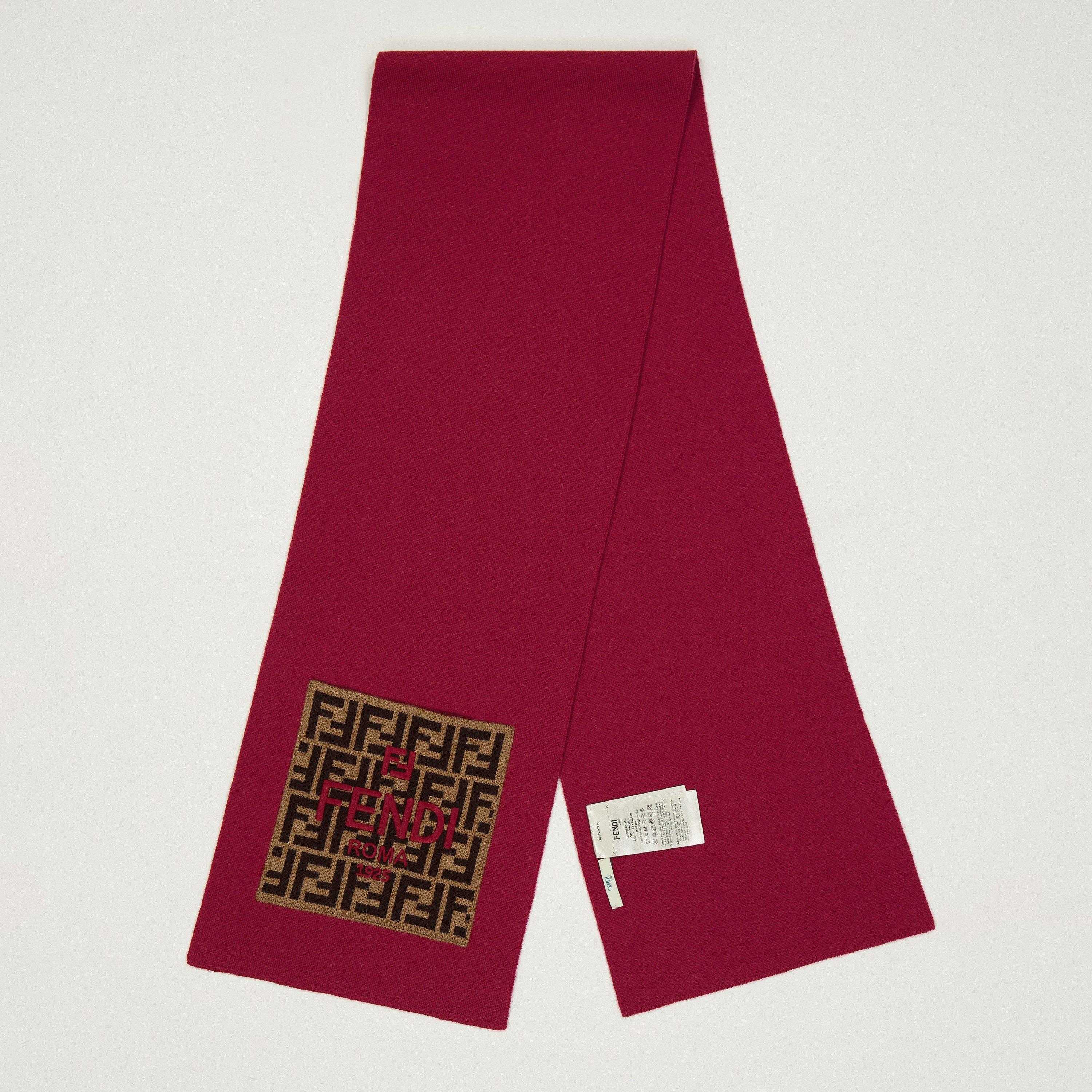 Red Brwn F1TH6 - Fendi - Unisex Kids Logo Midweight Scarf - 1