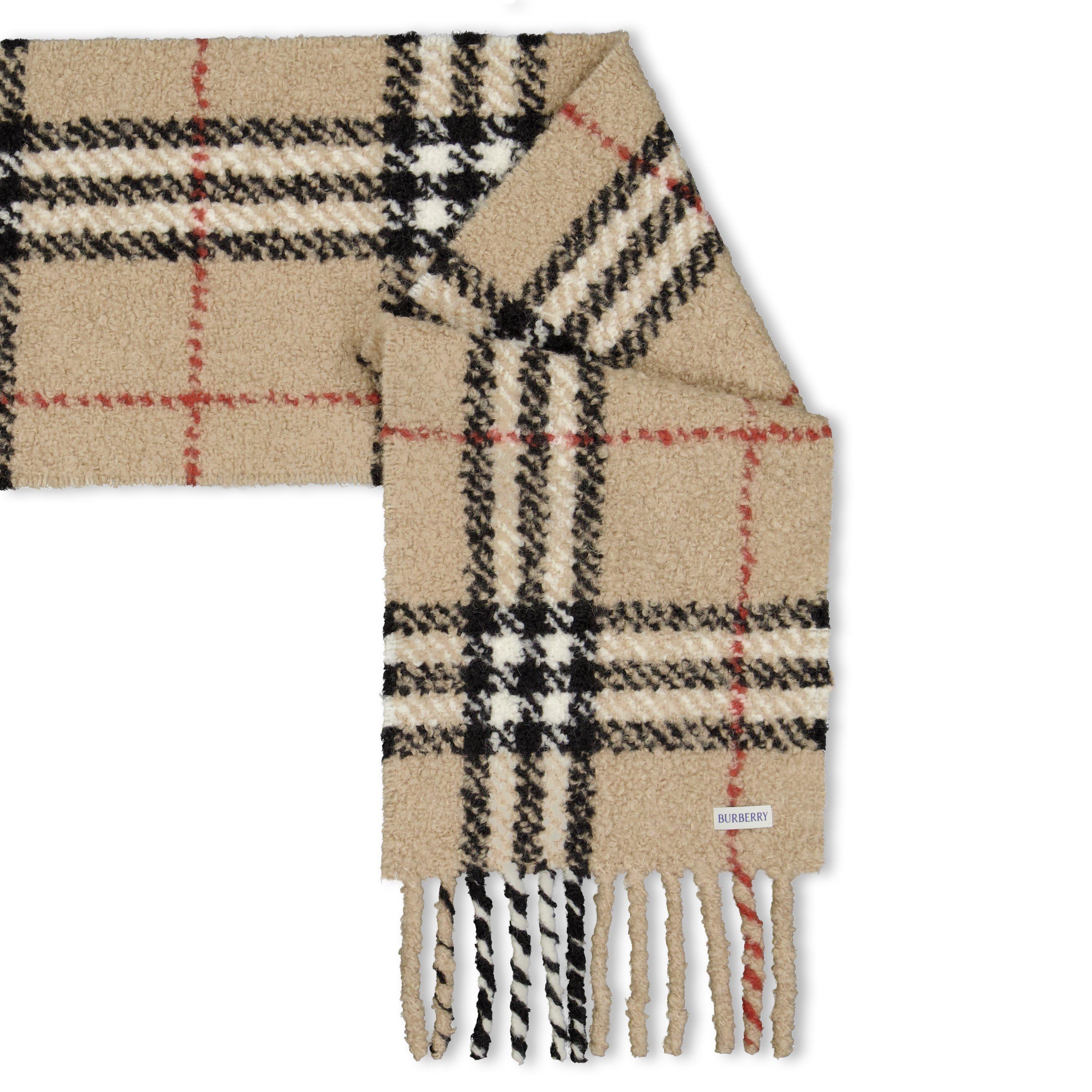 Beige - Burberry - Boucle Wool Knitted Scarf - 2
