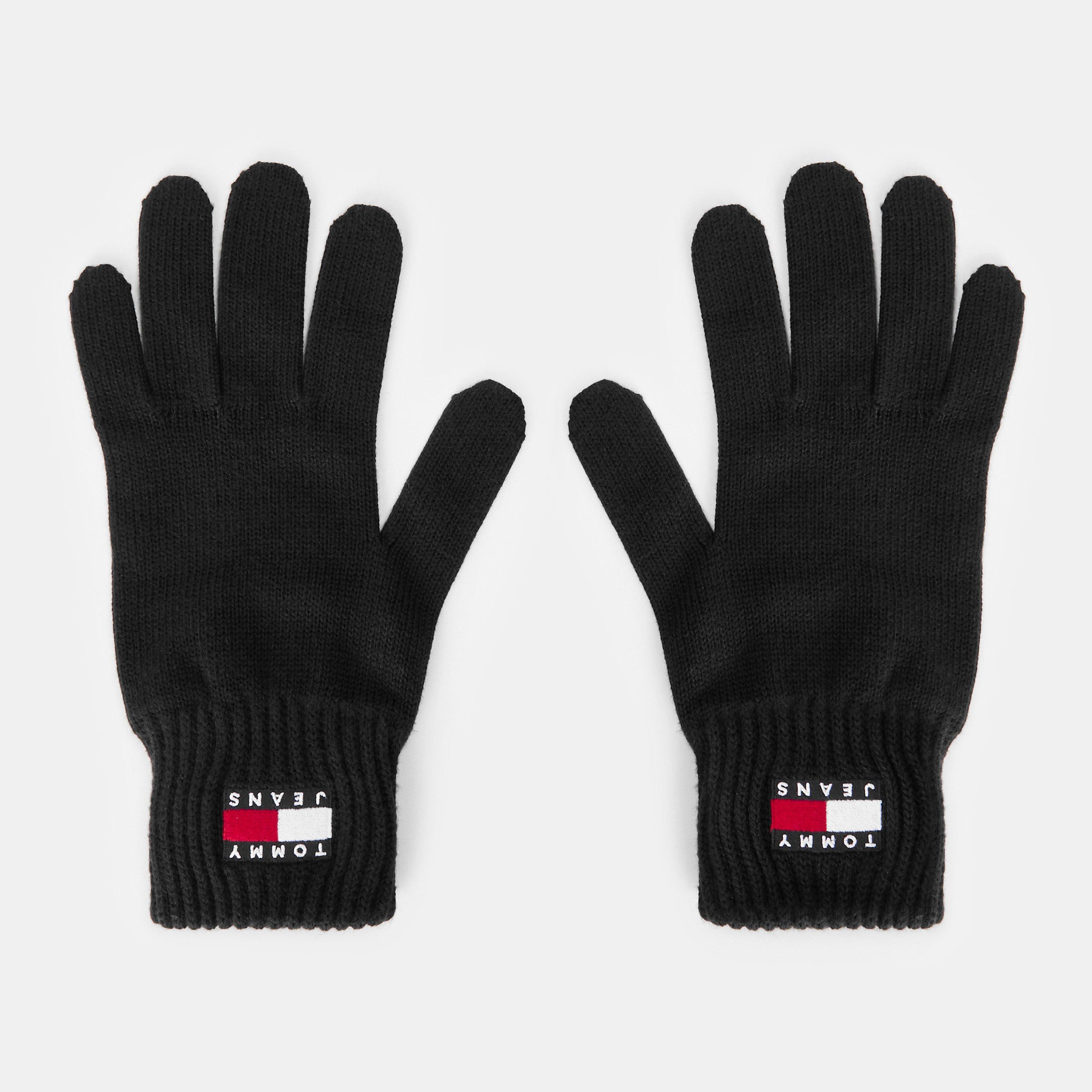 Black - Tommy Jeans - Women's Flag Knitted Gloves - 1