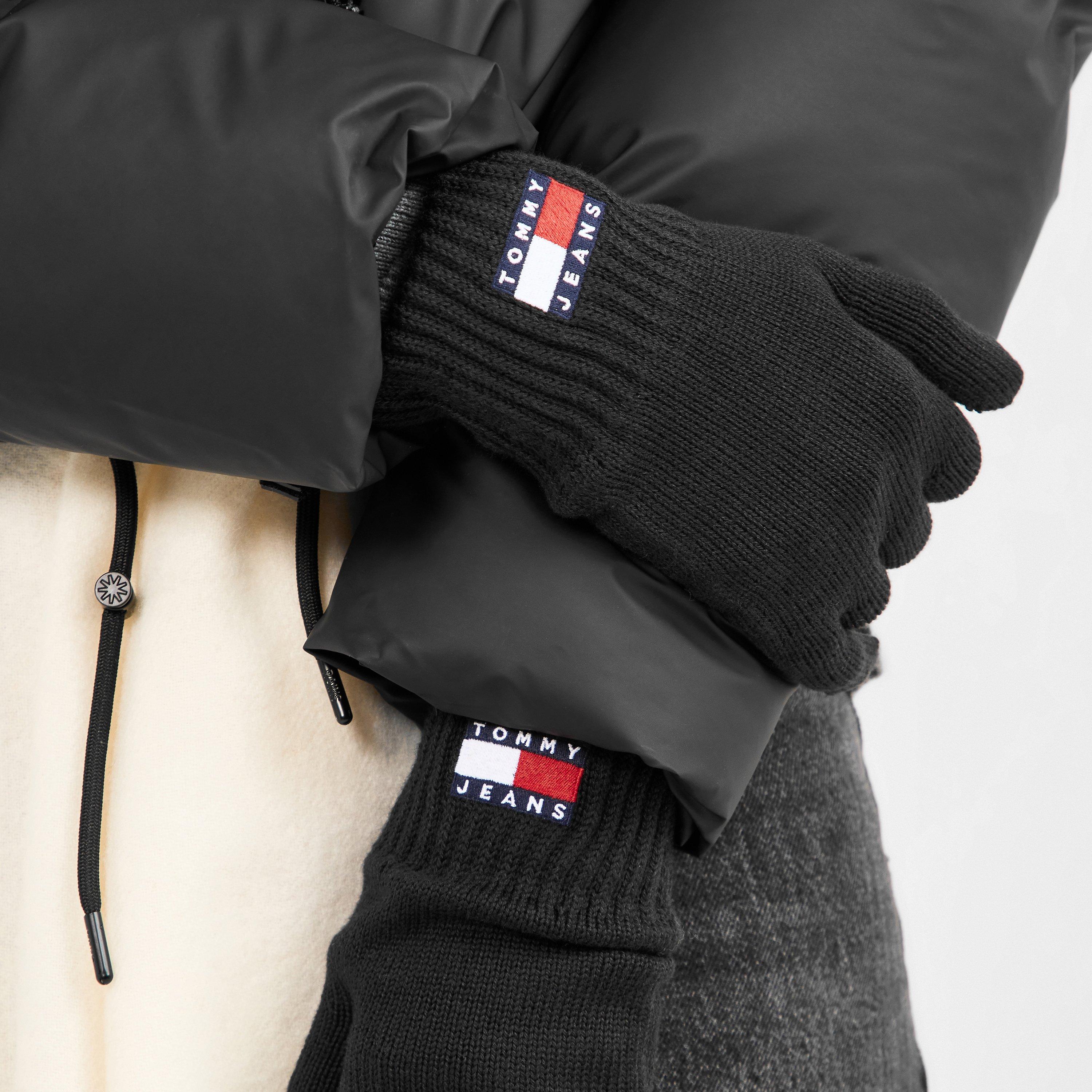 Black - Tommy Jeans - Women's Flag Knitted Gloves - 3