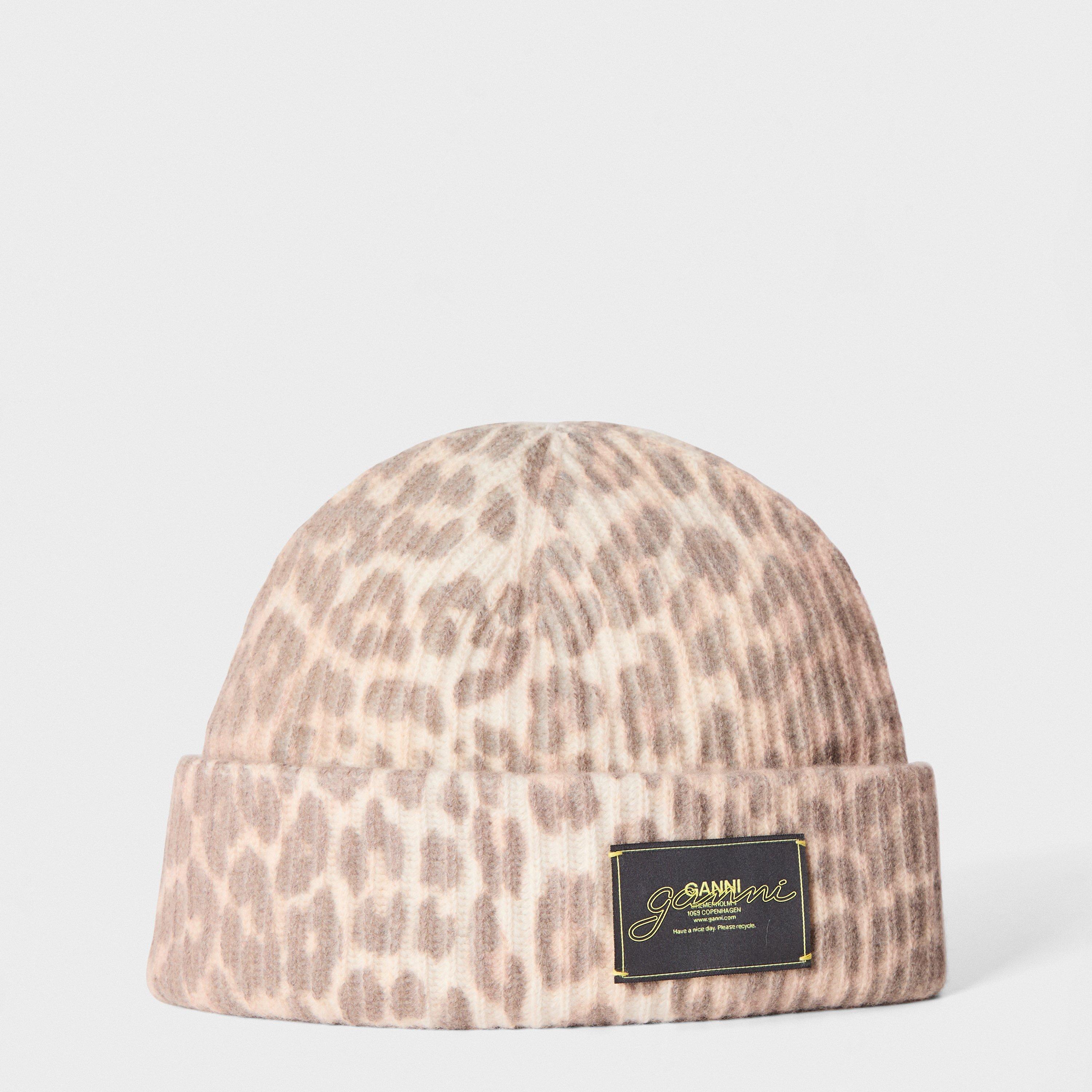 Leopard - Ganni - Women's Leopard Beanie - 1