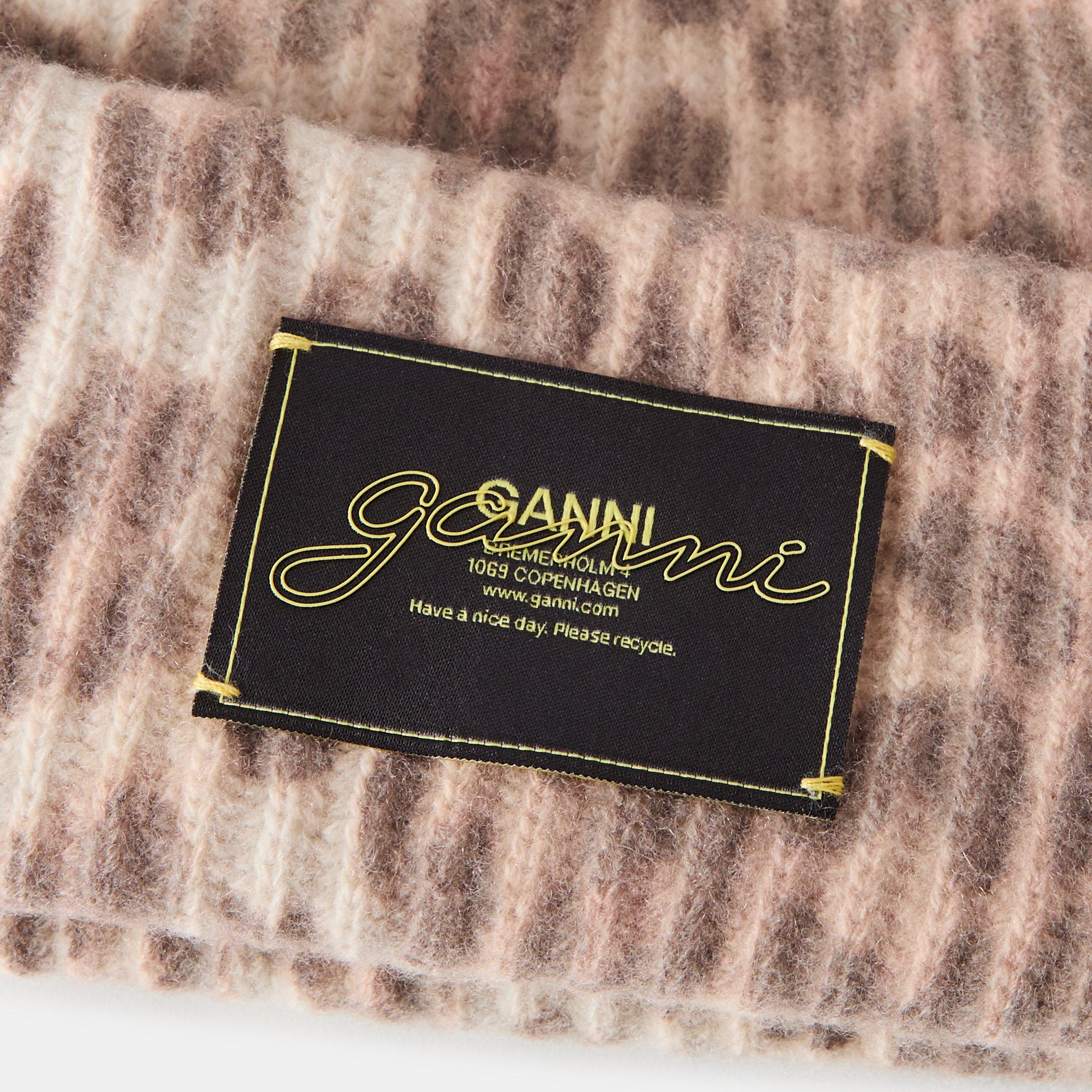 Leopard - Ganni - Ganni Leopard Beanie Ld54 - 4