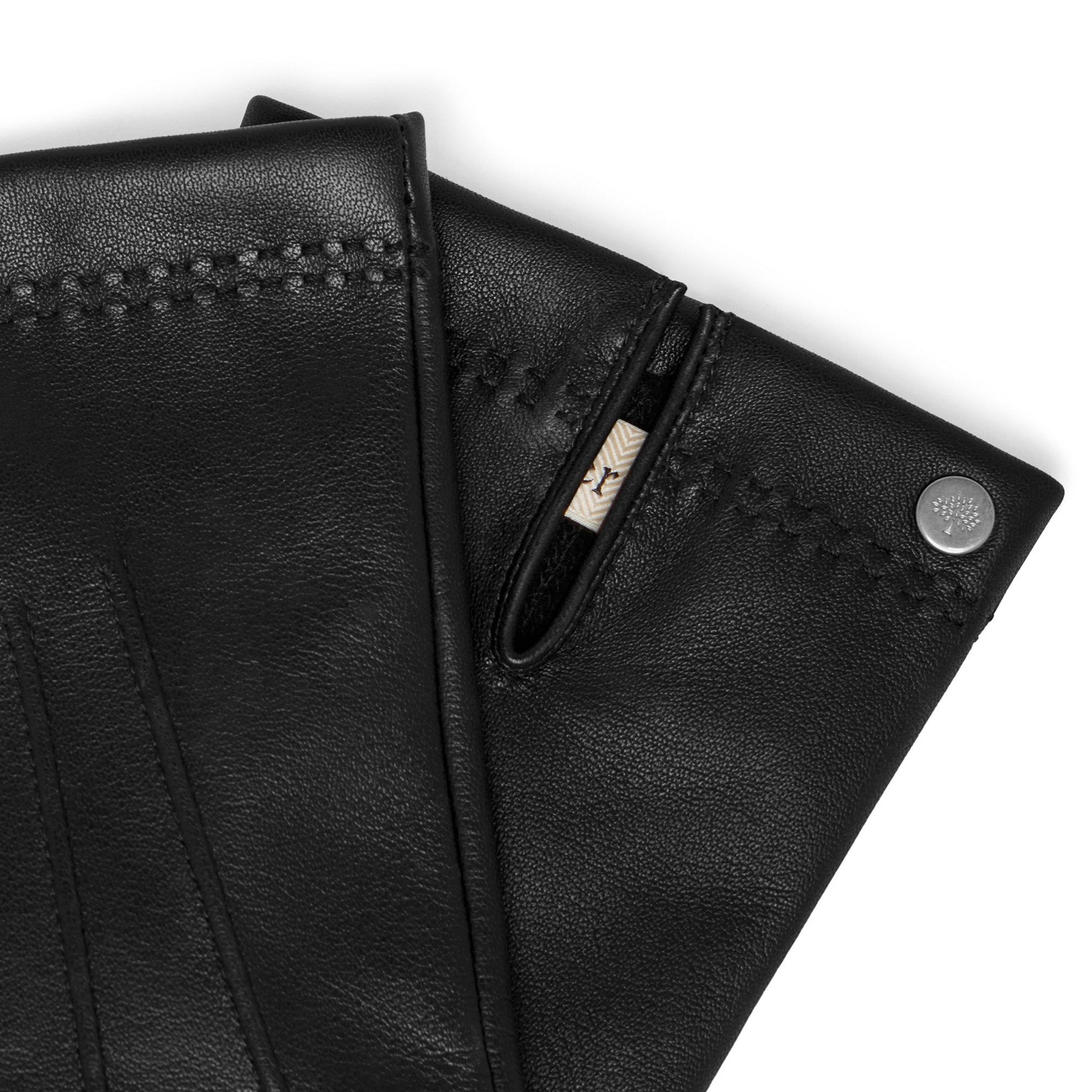 Black - Mulberry - Men's Nappa Leather Gloves - 2