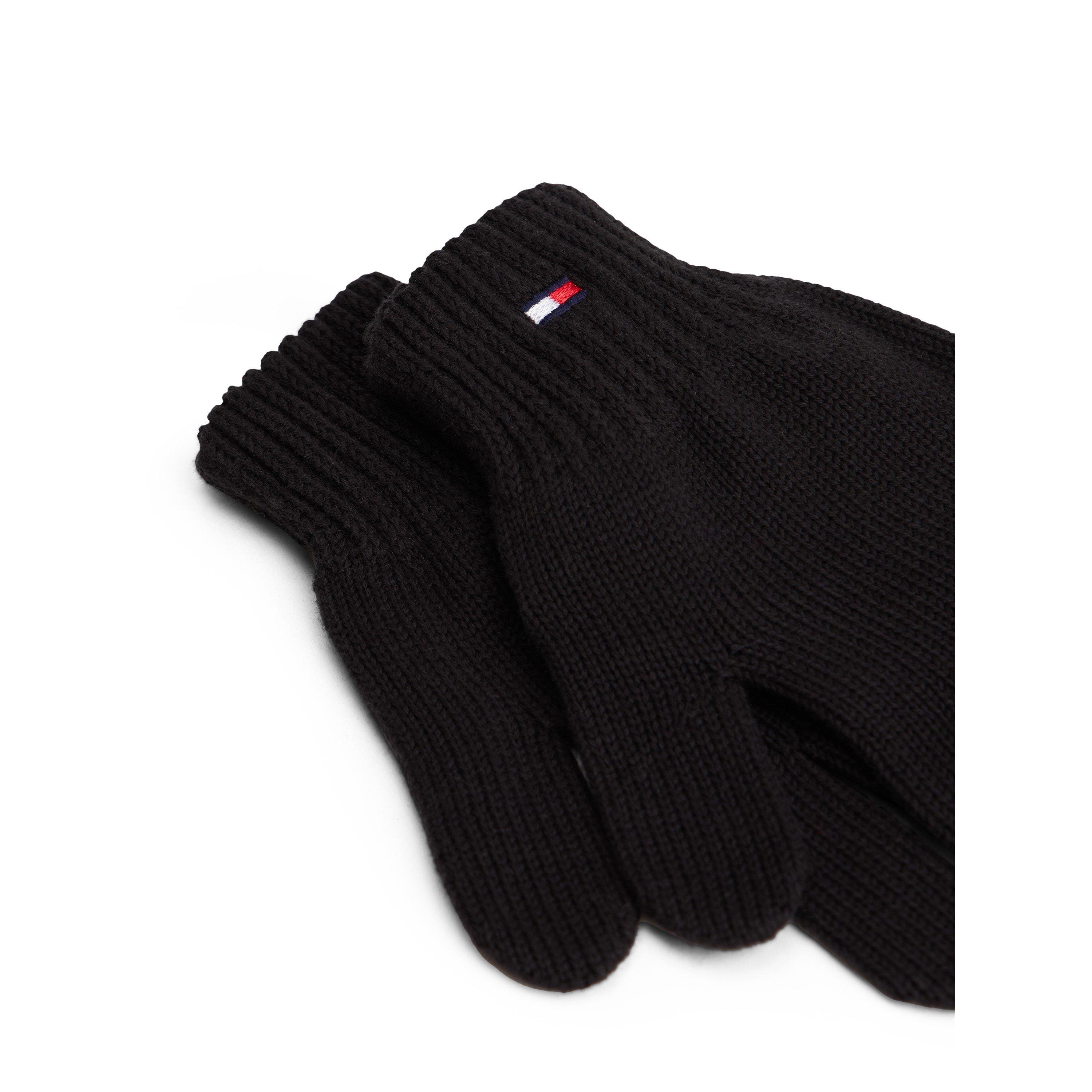 Black BDS - Tommy Hilfiger - Unisex Kids' Small Flag Knitted Gloves - 2