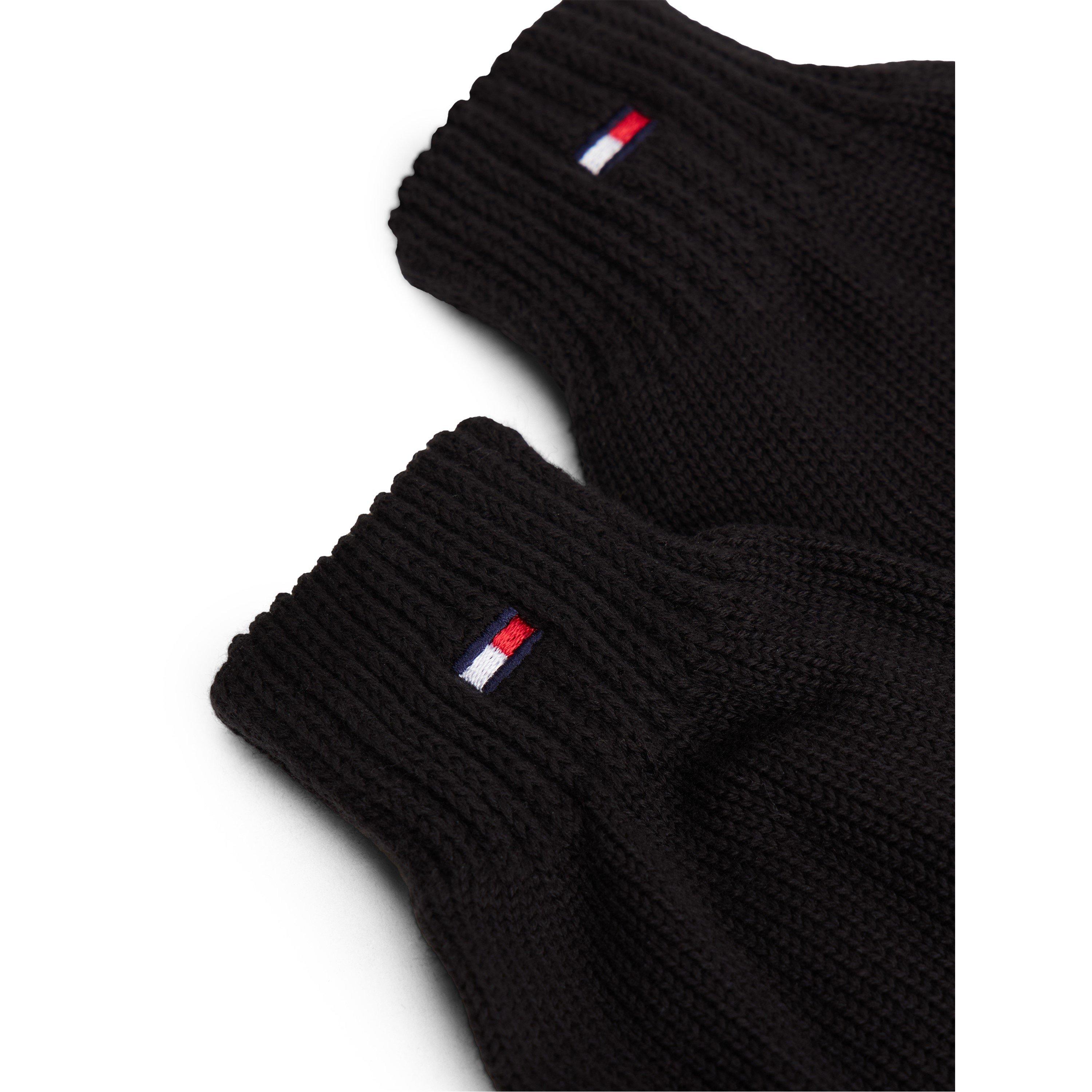 Black BDS - Tommy Hilfiger - Unisex Kids' Small Flag Knitted Gloves - 3