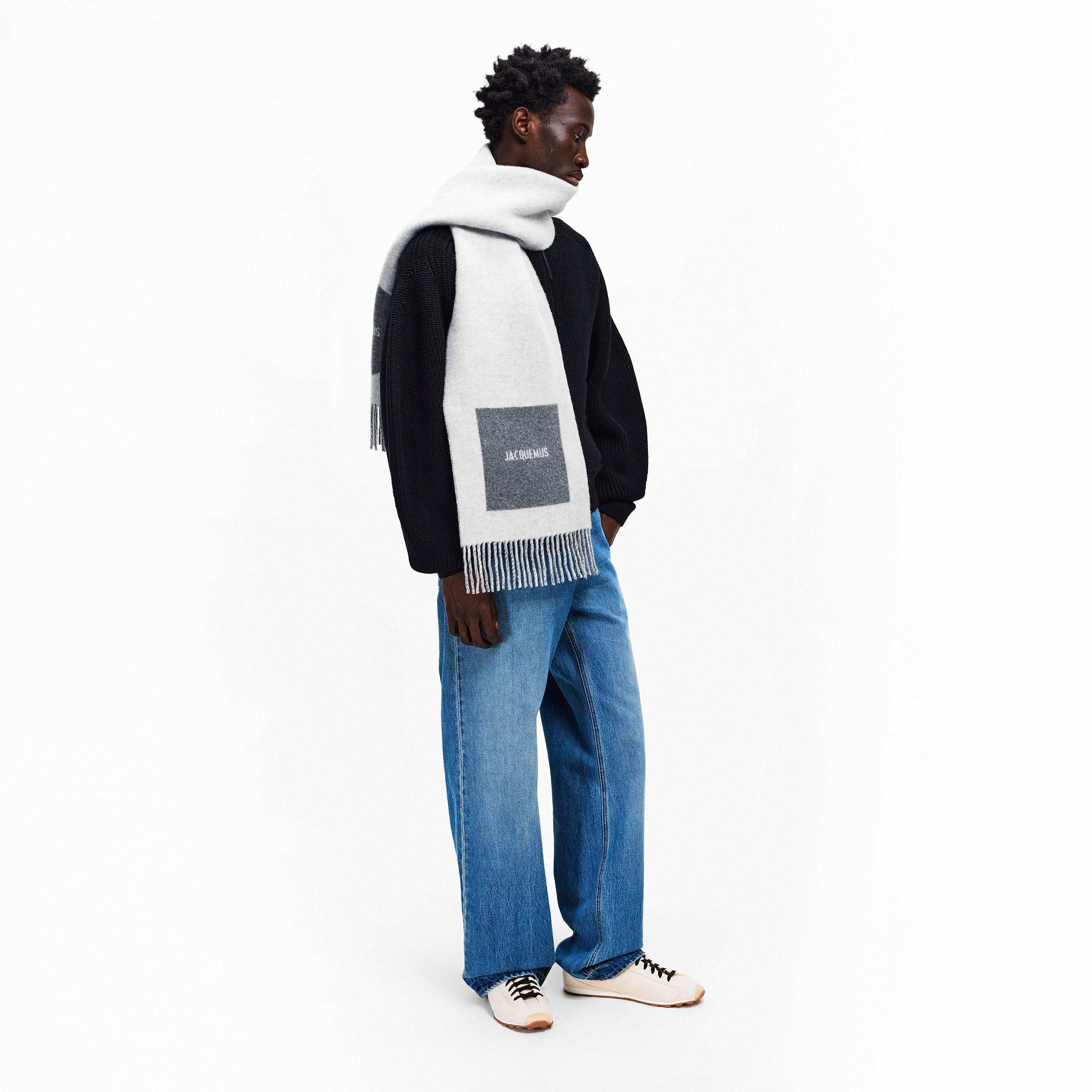 Grey - Jacquemus - Men's Knitted Scarf - 4