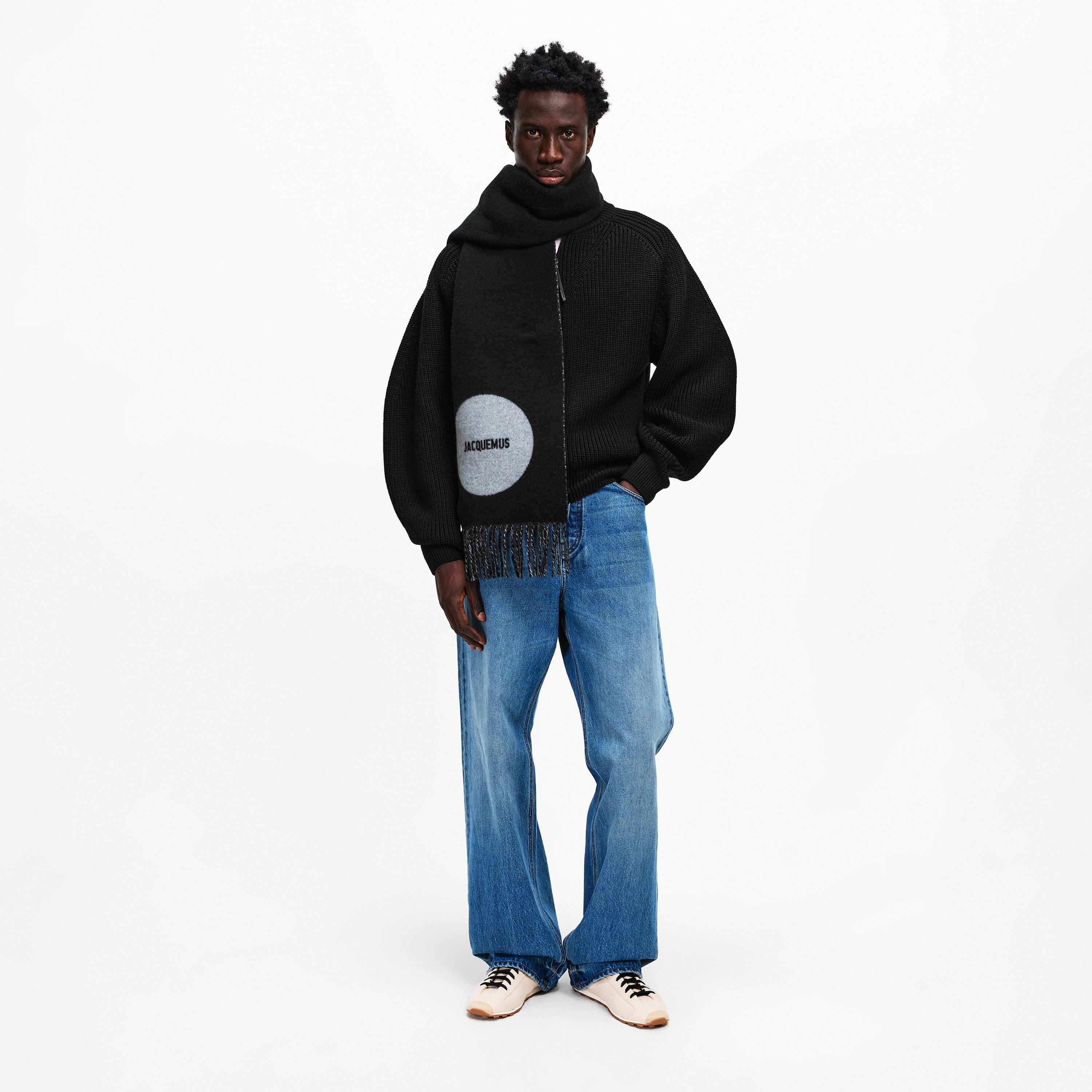 Black - Jacquemus - Men's Knitted Scarf - 4