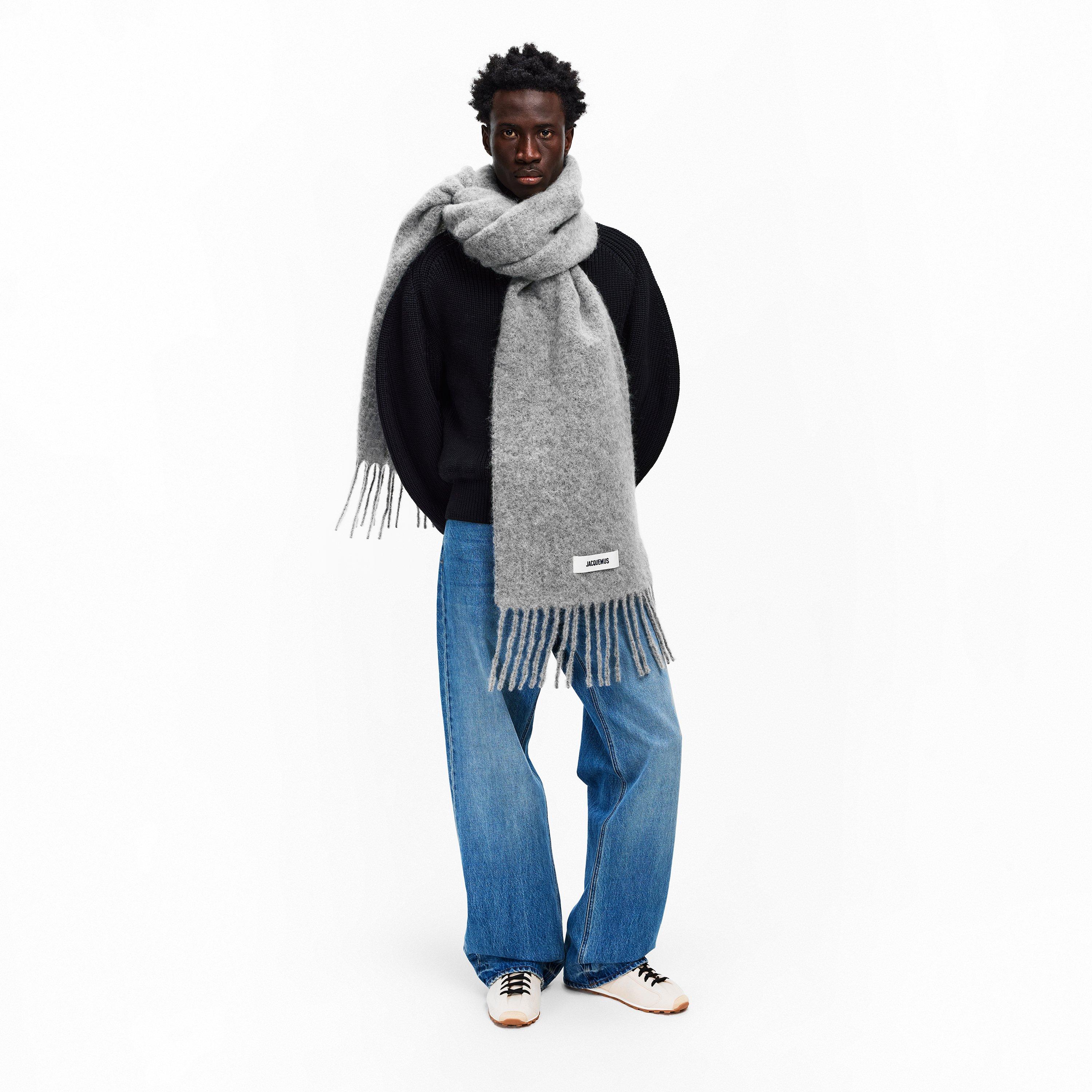 Grey - Jacquemus - Men's Knitted Scarf - 4