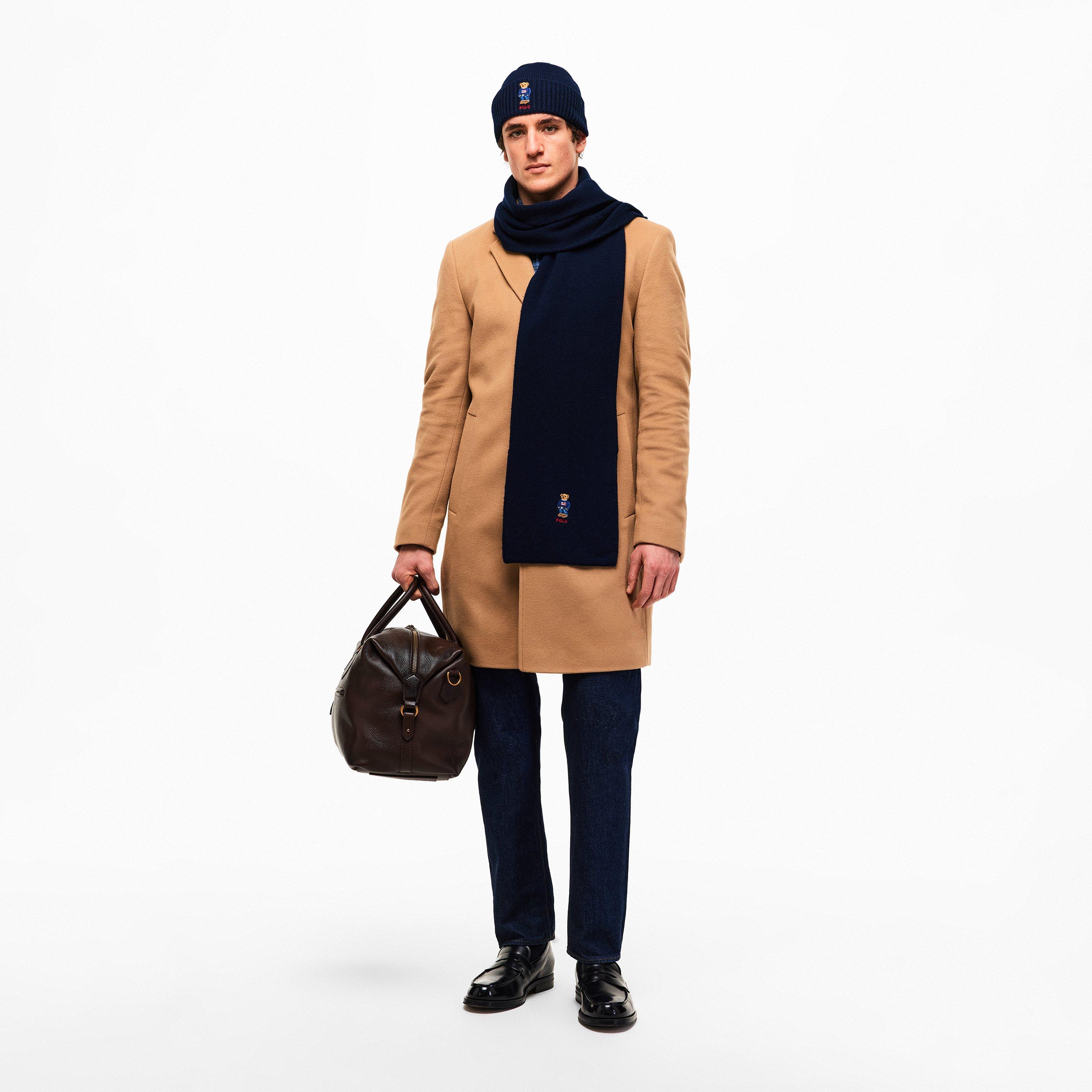 Hunter Navy - Polo Ralph Lauren - Wool Blend Bear Scarf and Beanie Gift Box Winter Set - 6