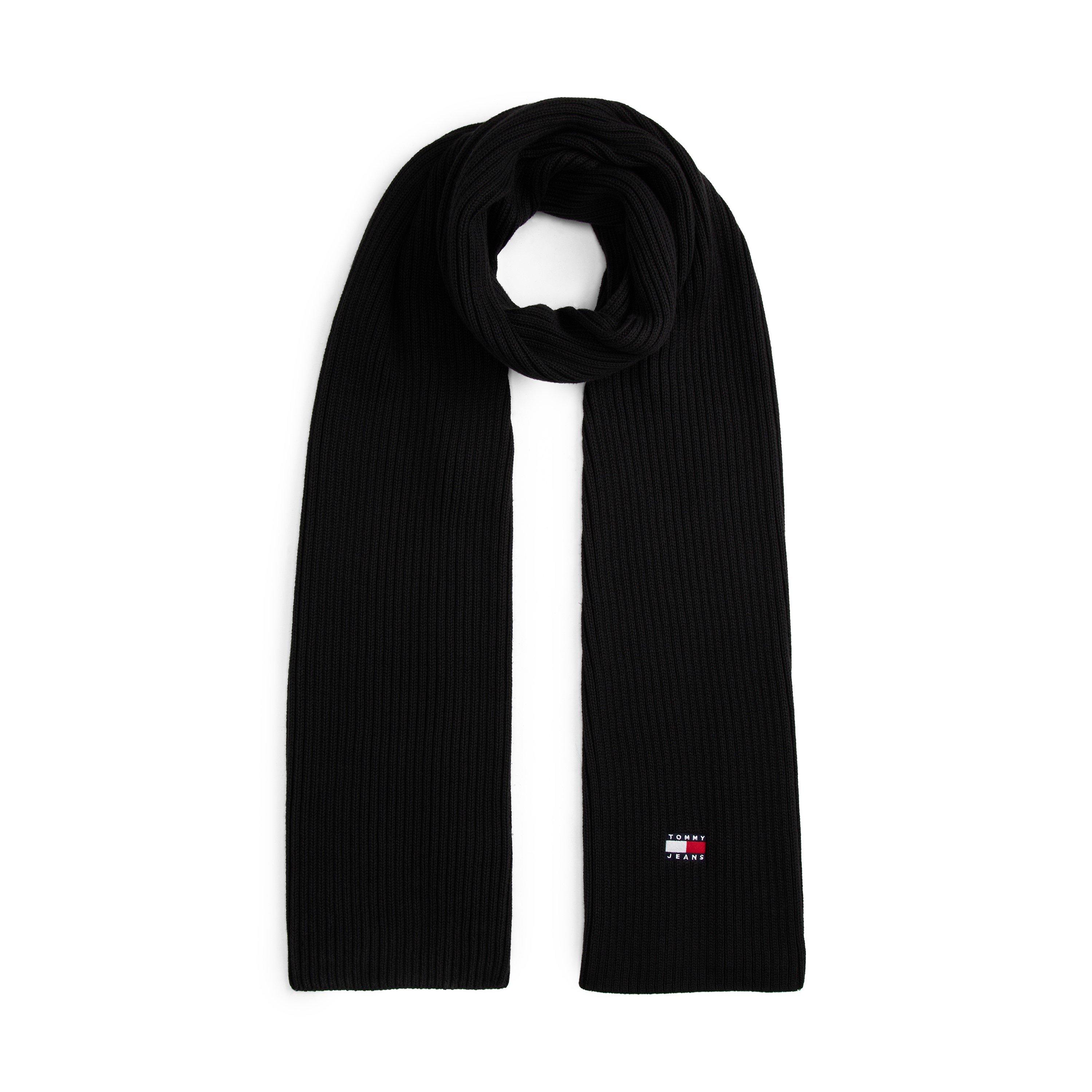 Tommy Jeans  Heritage Rib-Knit Scarf - Black