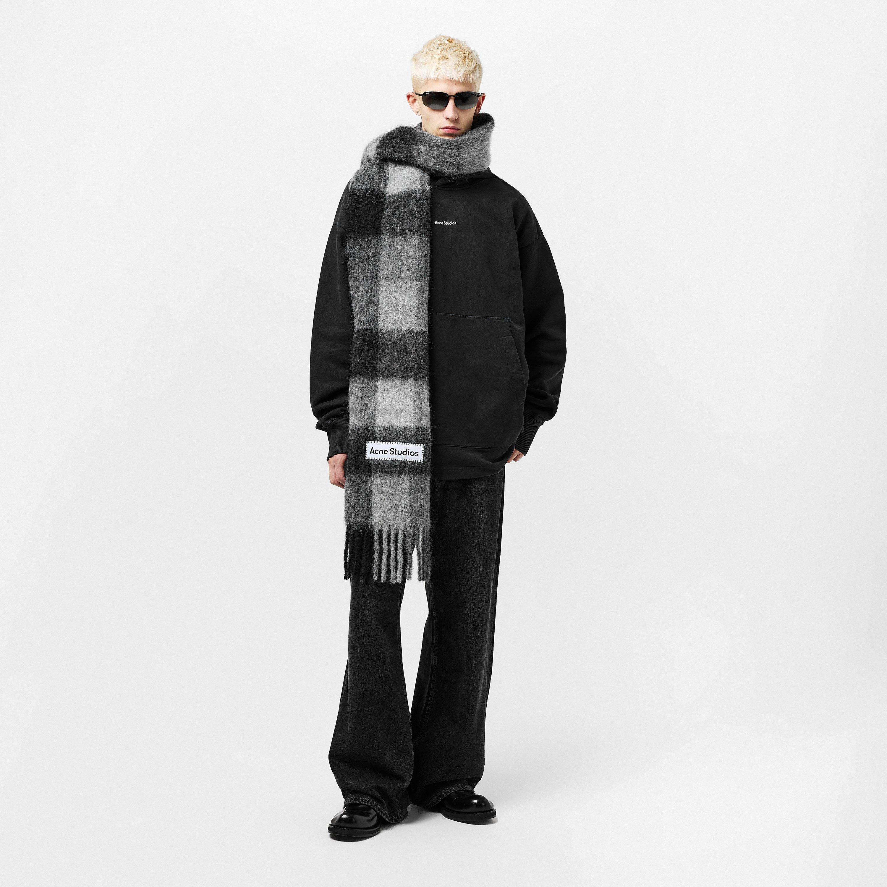 Grey - Acne Studios - Men's Knitted Scarf for Men - 5