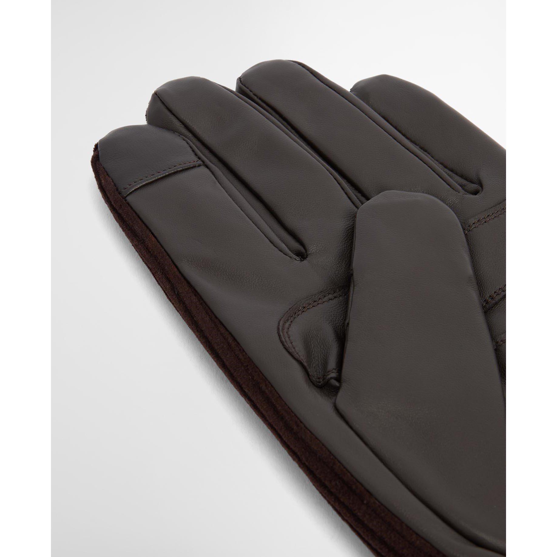 Brown - Barbour - Nelson Leather Gloves - 3
