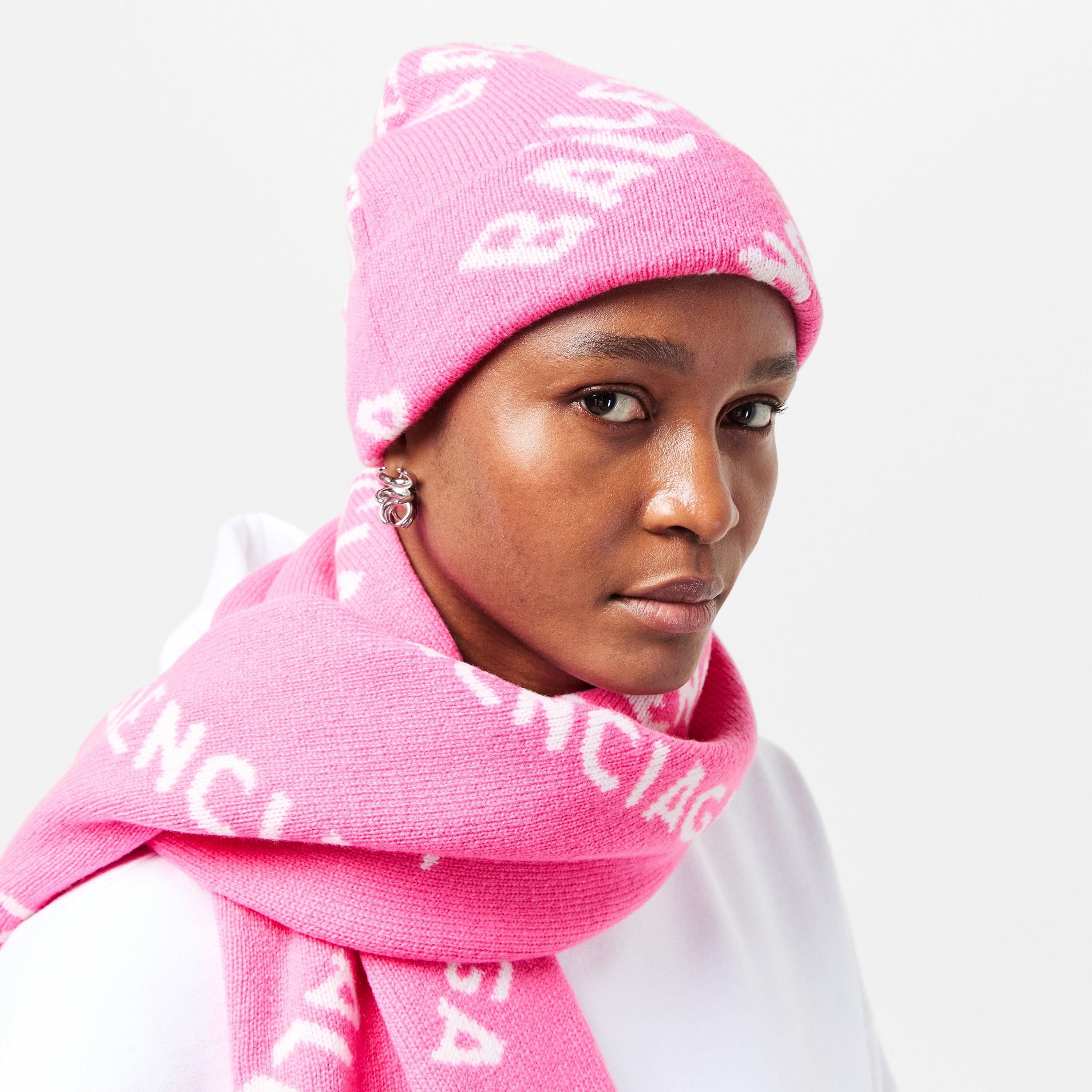 Pink/White - Balenciaga - Logo Beanie - 3