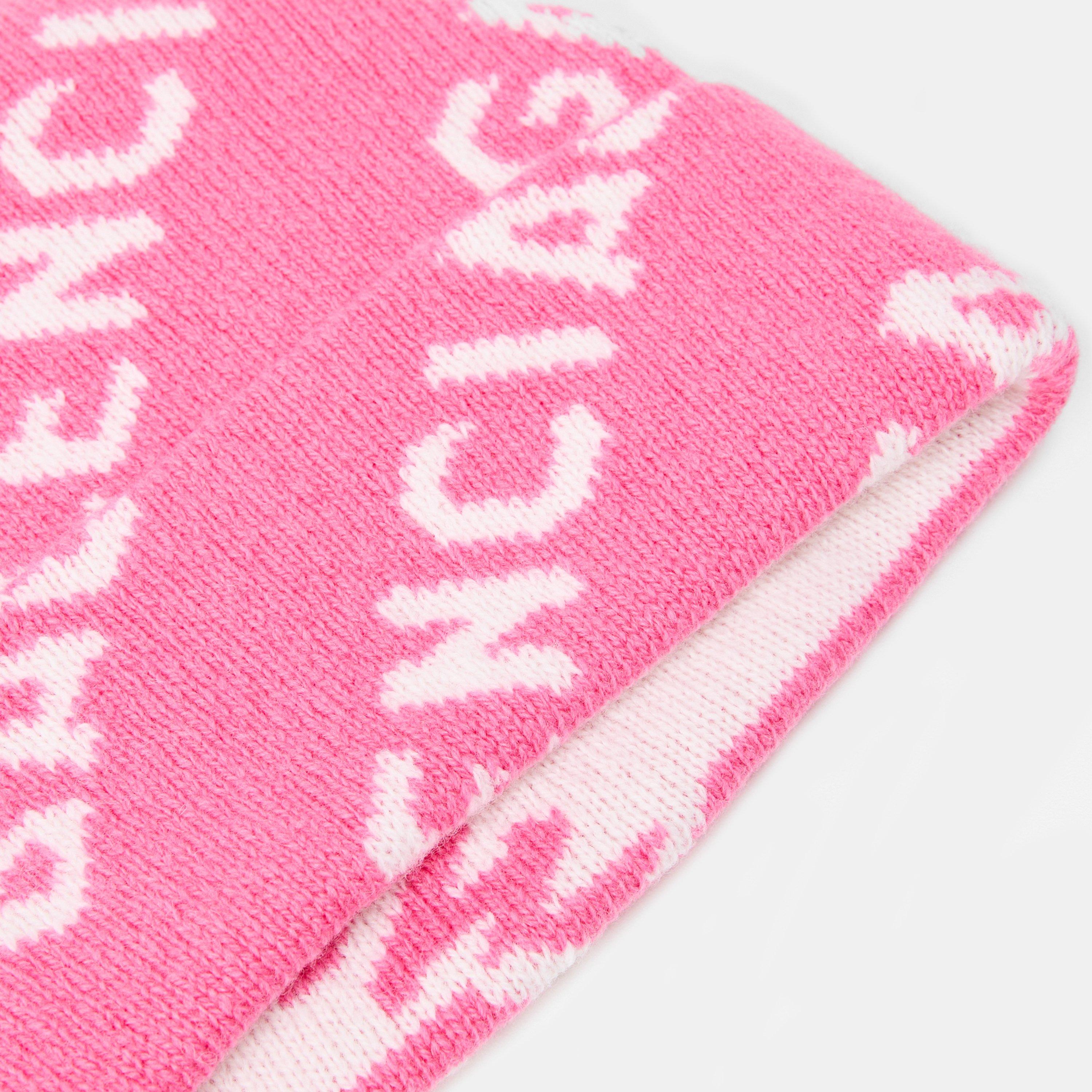 Pink/White - Balenciaga - Logo Beanie - 4