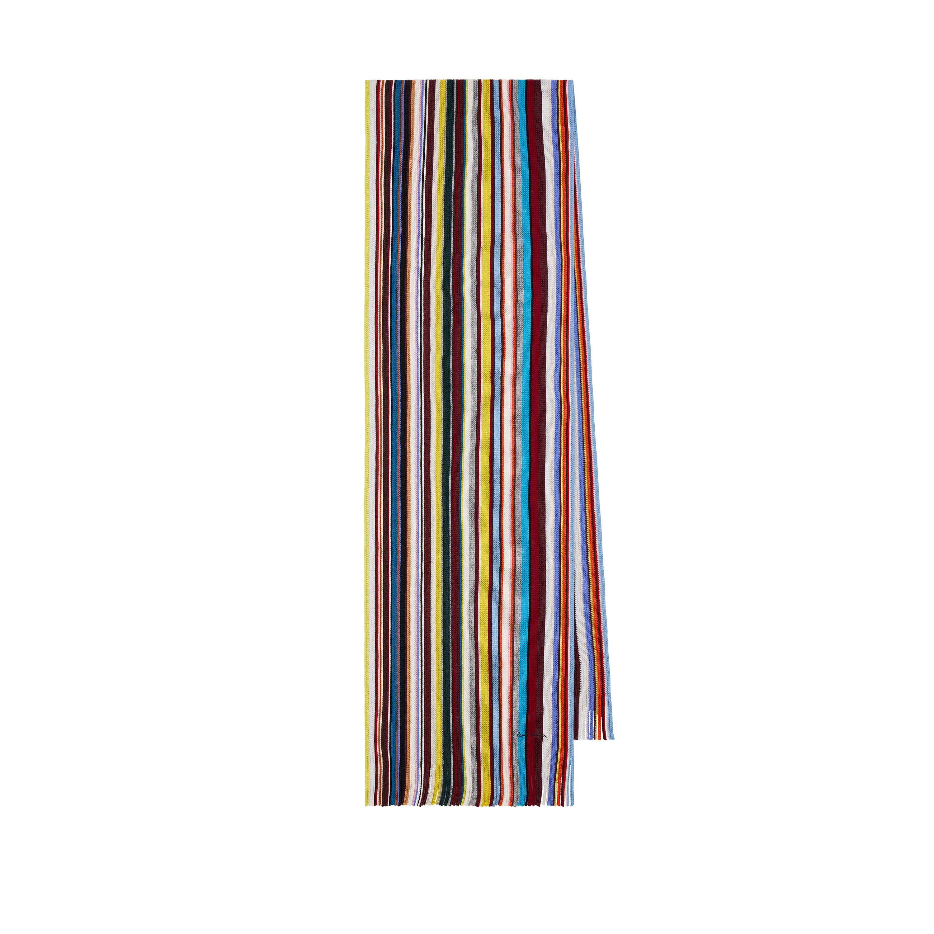 Paul Smith Men's Signature Wool Knitted Scarf - Multicolour