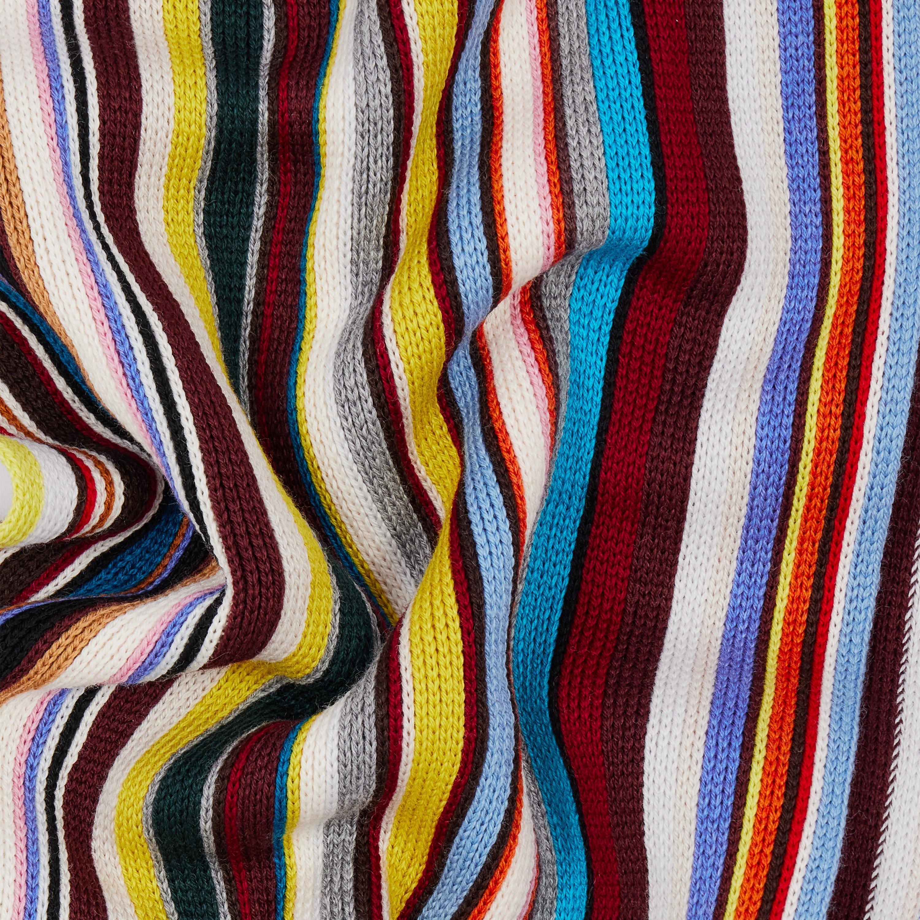 Multicolour - Paul Smith - Men's Signature Wool Knitted Scarf - 4