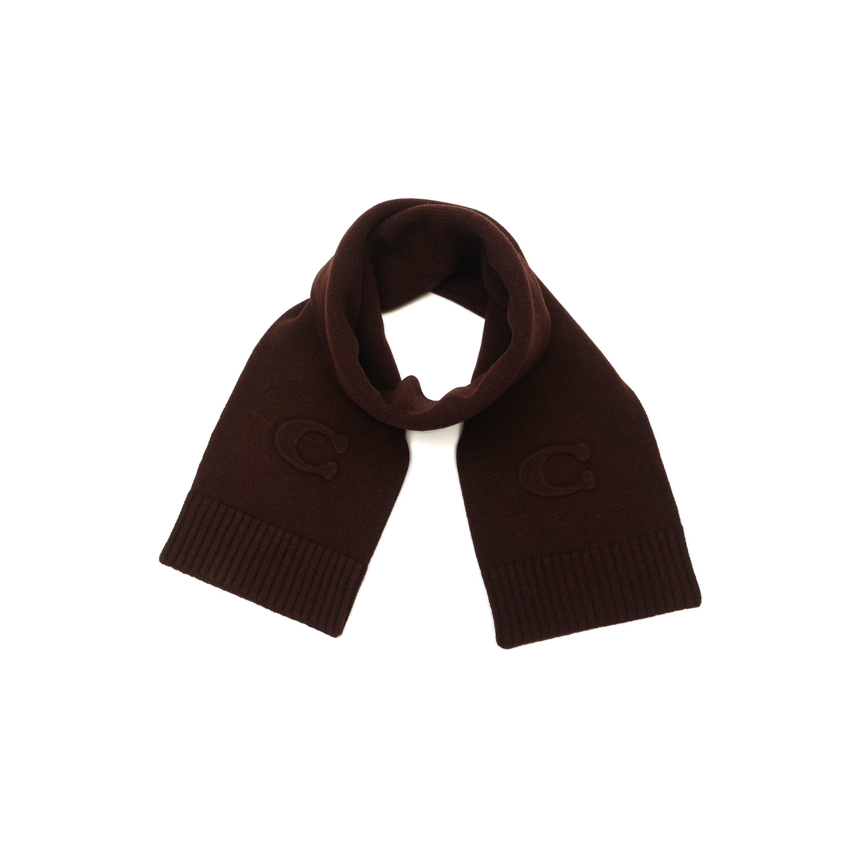 maple - Coach - EMBOSSED KNIT MUFFLER - 3
