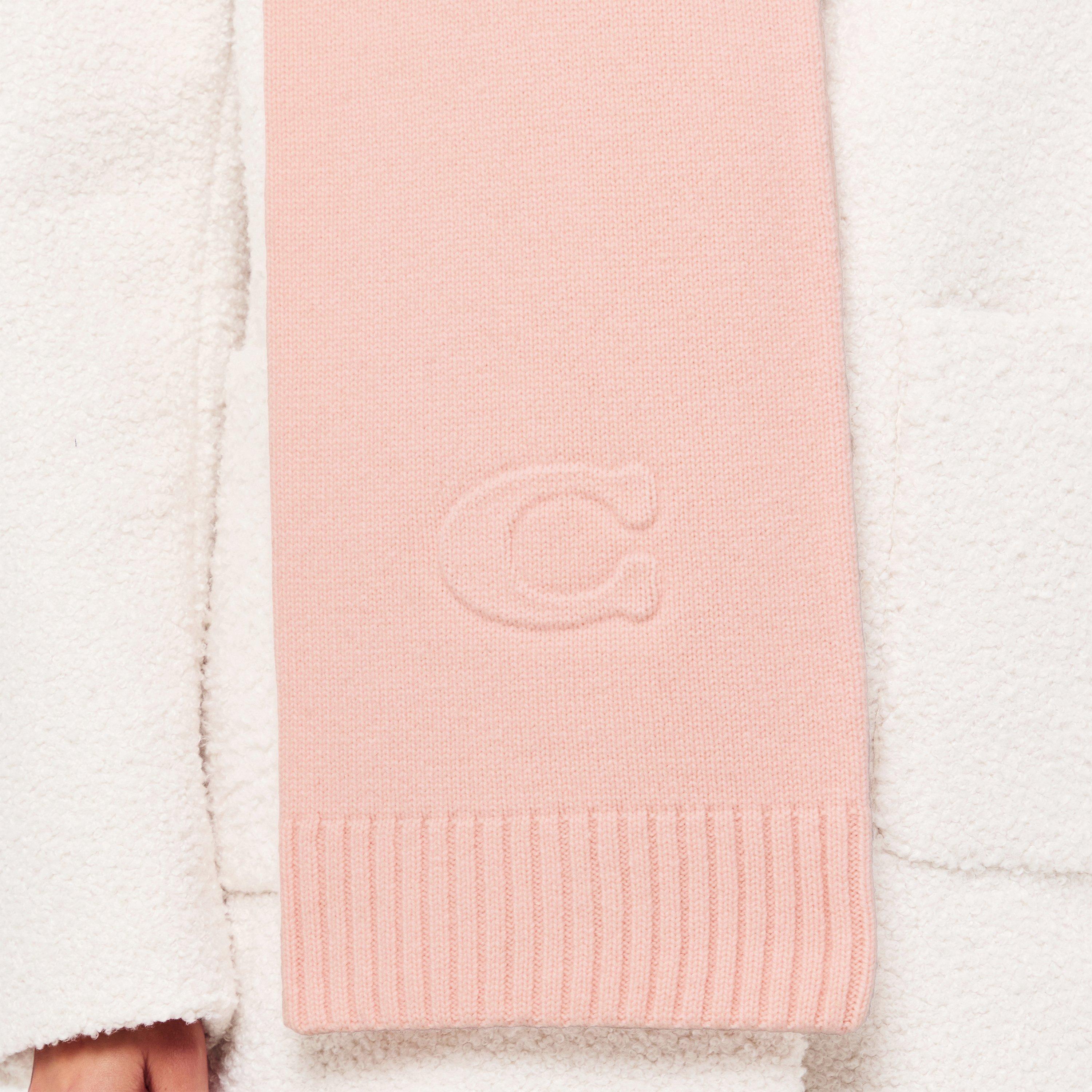 PEACH - Coach - EMBOSSED KNIT MUFFLER - 3