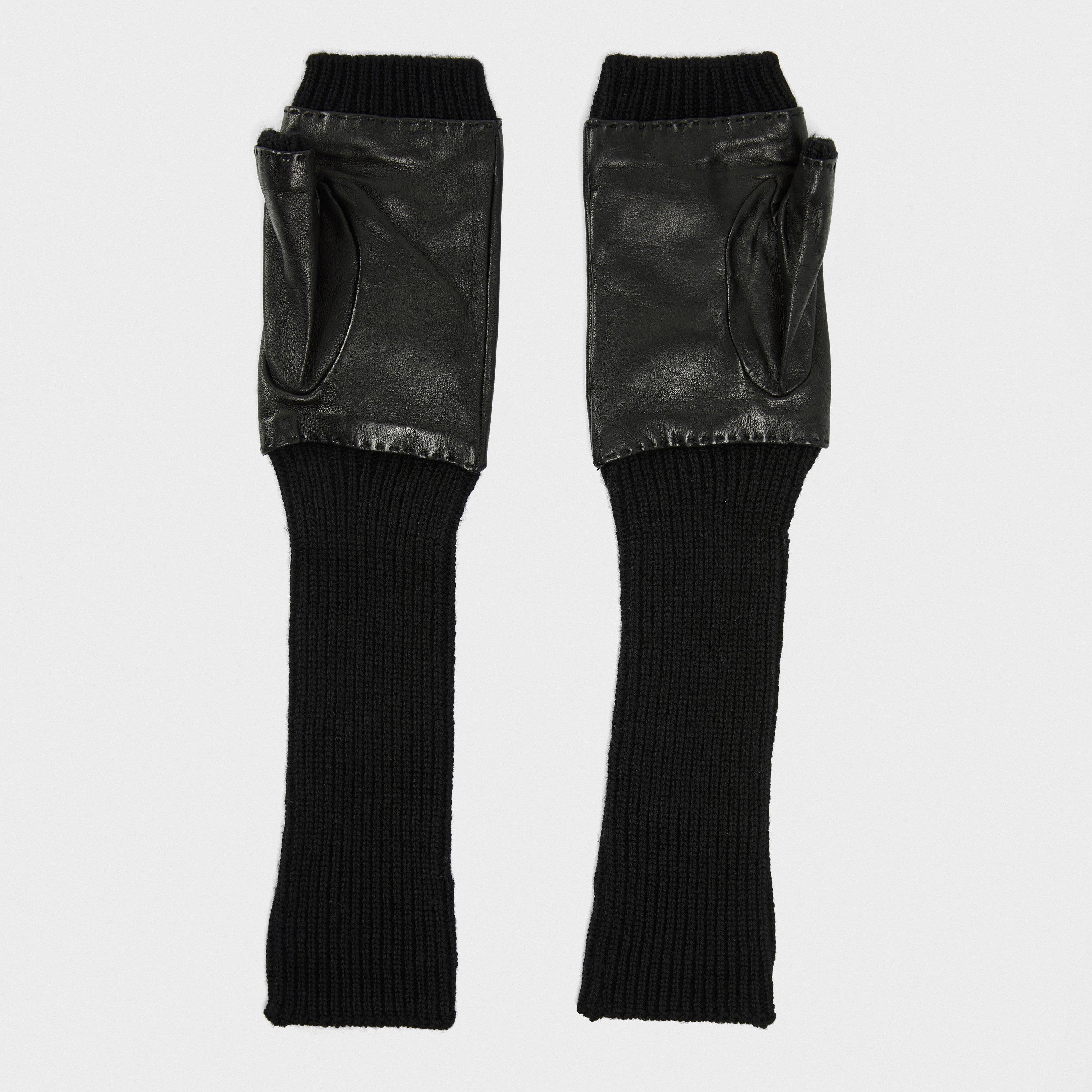 Black - Gucci - Women's Fingerless Gloves - 2