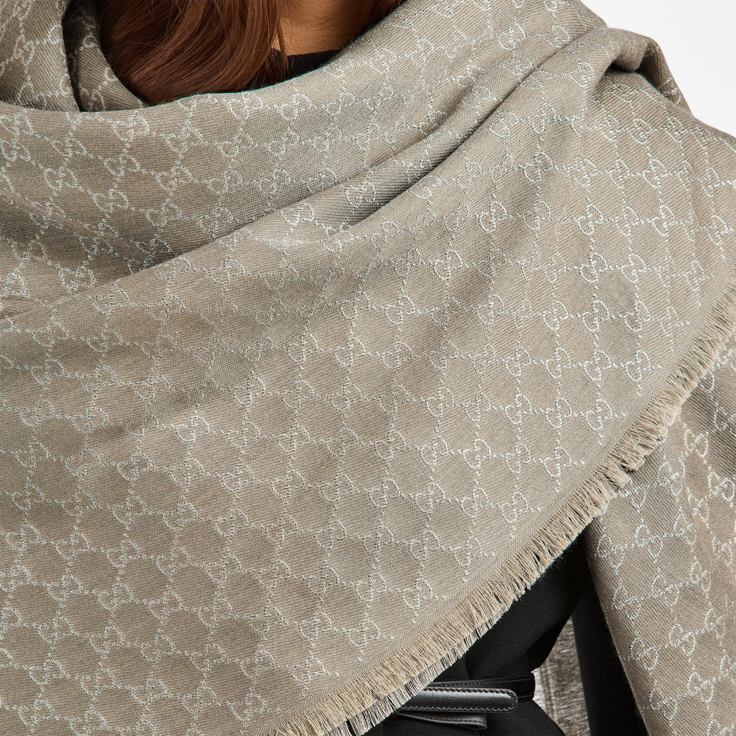 Peral Grey - Gucci - Women's Lightweight Scarf - 3