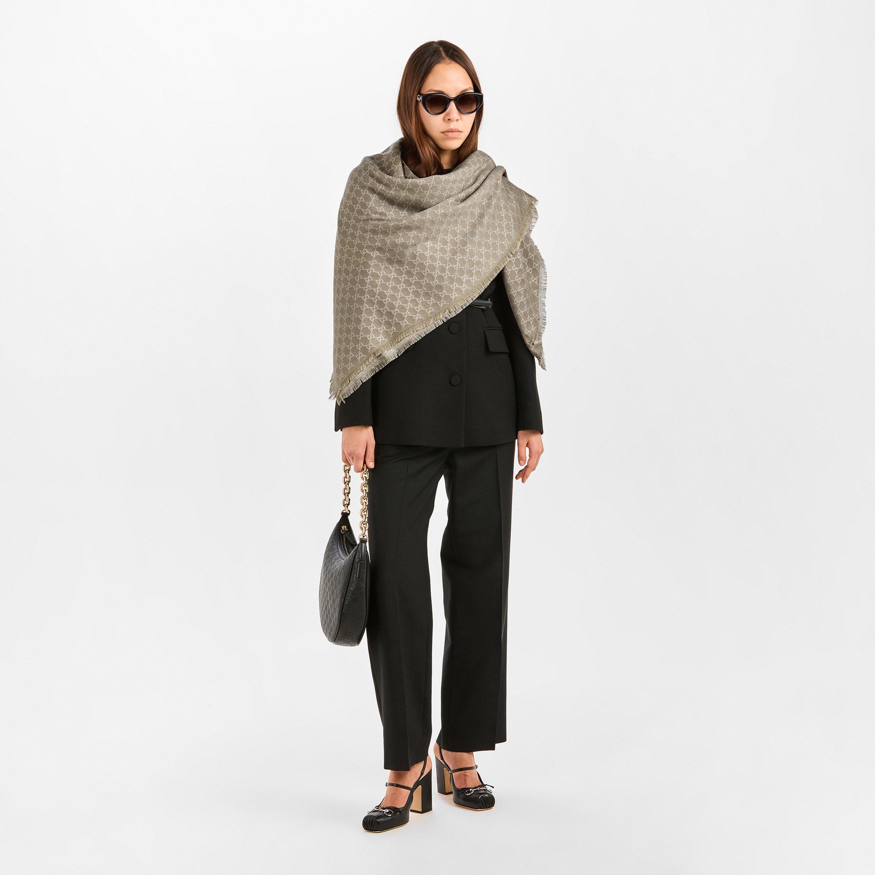 Peral Grey - Gucci - Women's Lightweight Scarf - 4