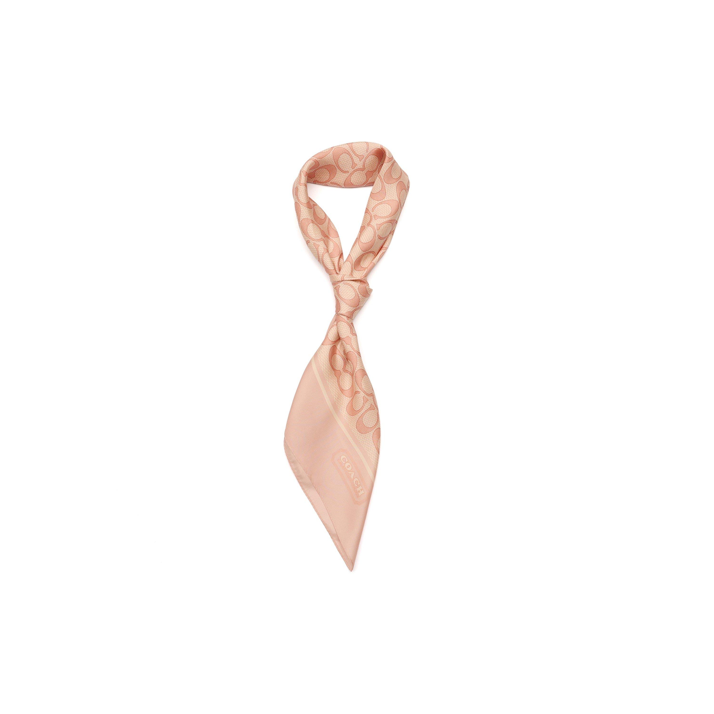 Pecan - Coach - Signature C Printed Silk Square - 2