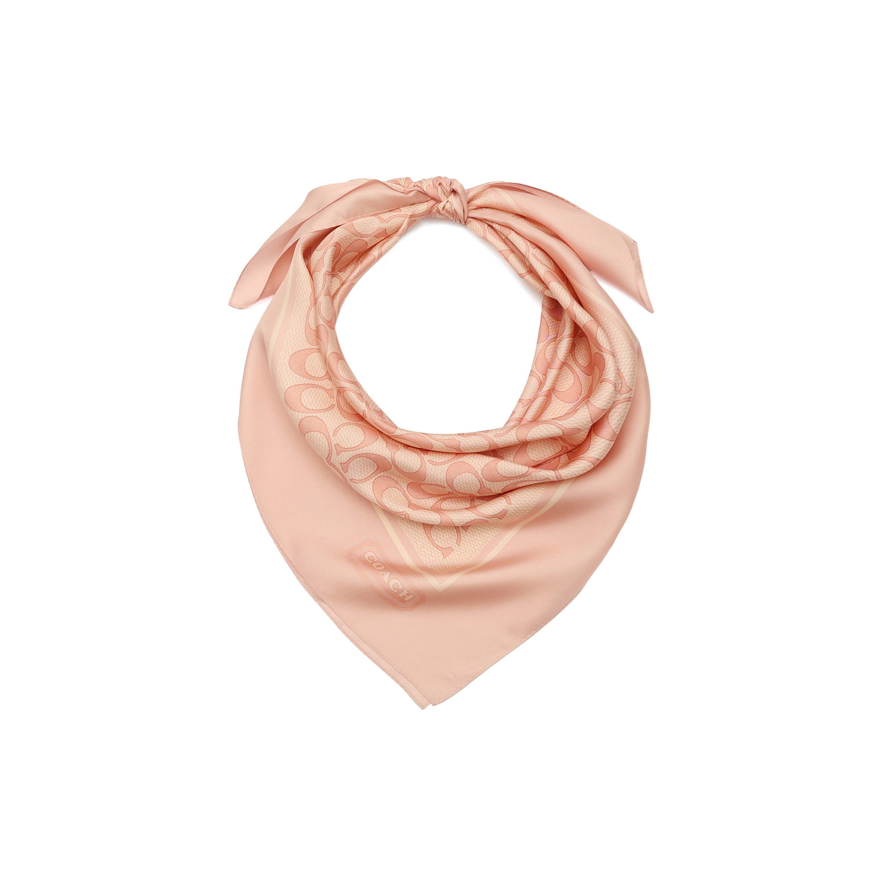 Pecan - Coach - Signature C Printed Silk Square - 3